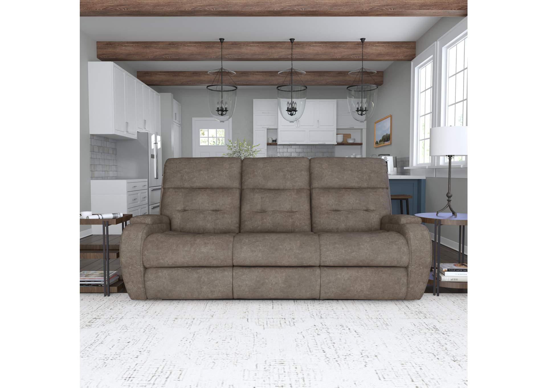 Strait Power Reclining Sofa with Power Headrests image 14