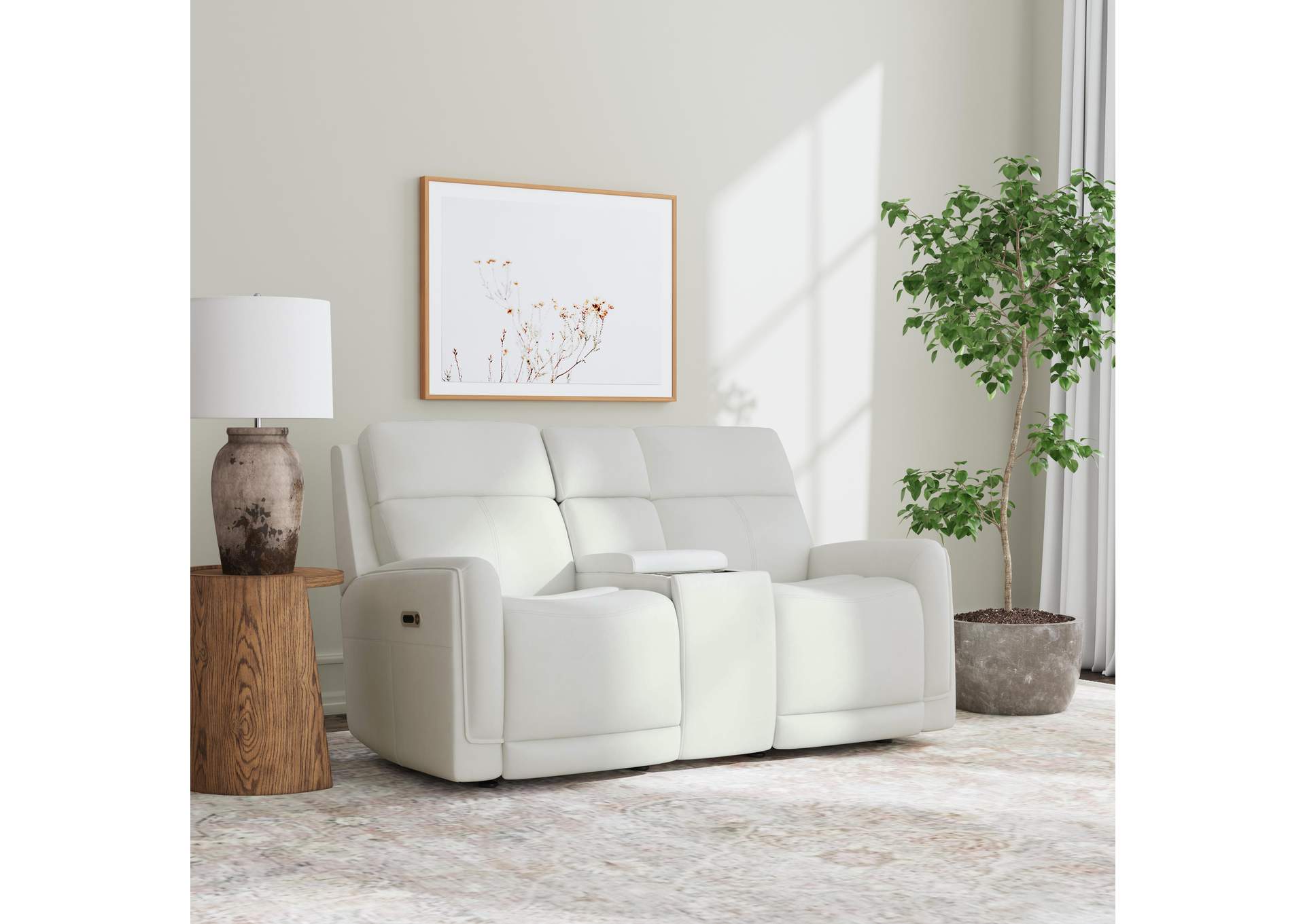 Alister Power Gliding Loveseat with Console, Power Headrests & Lumbar image 6