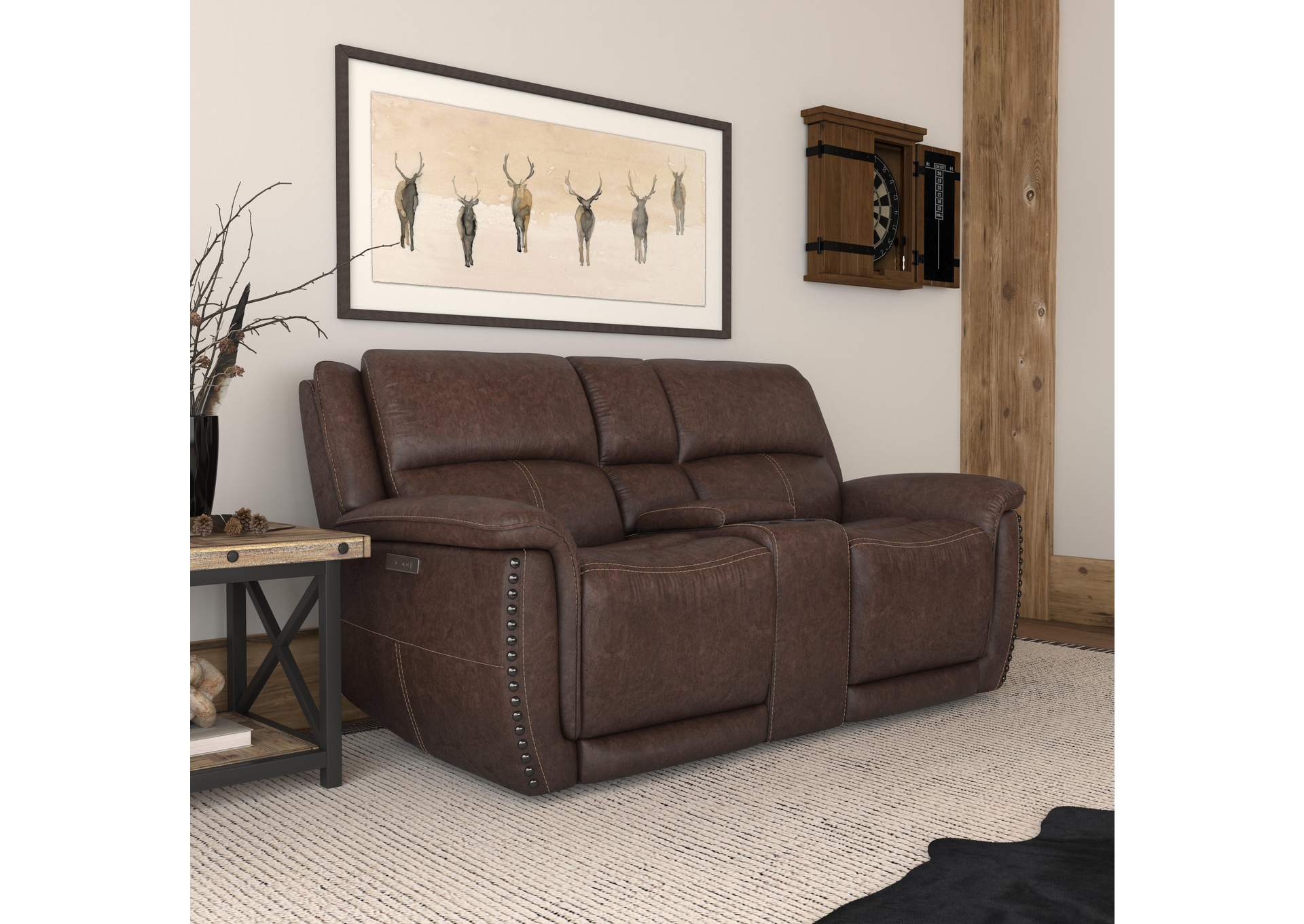 Beau Power Reclining Loveseat with Console & Power Headrests image 6