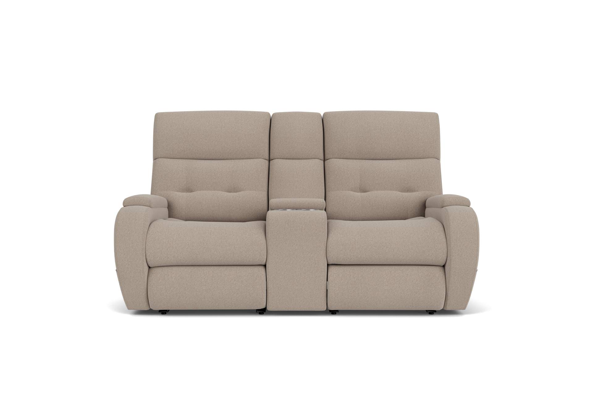 Strait Power Reclining Loveseat with Console & Power Headrests image 5