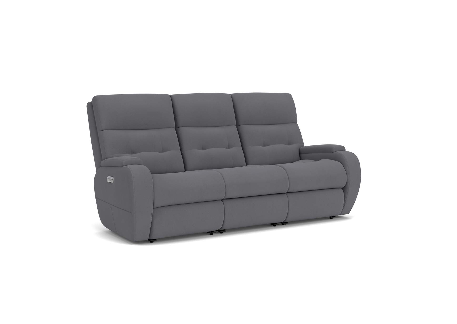 Strait Power Reclining Sofa with Power Headrests image 1