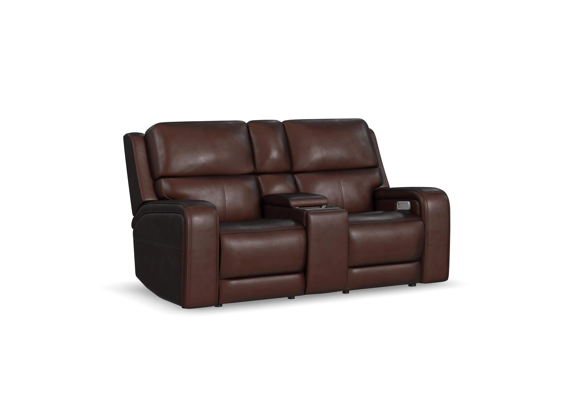 Oasis Power Reclining Loveseat with Console, Power Headrests, Lumbar, Heat & Massage image 1