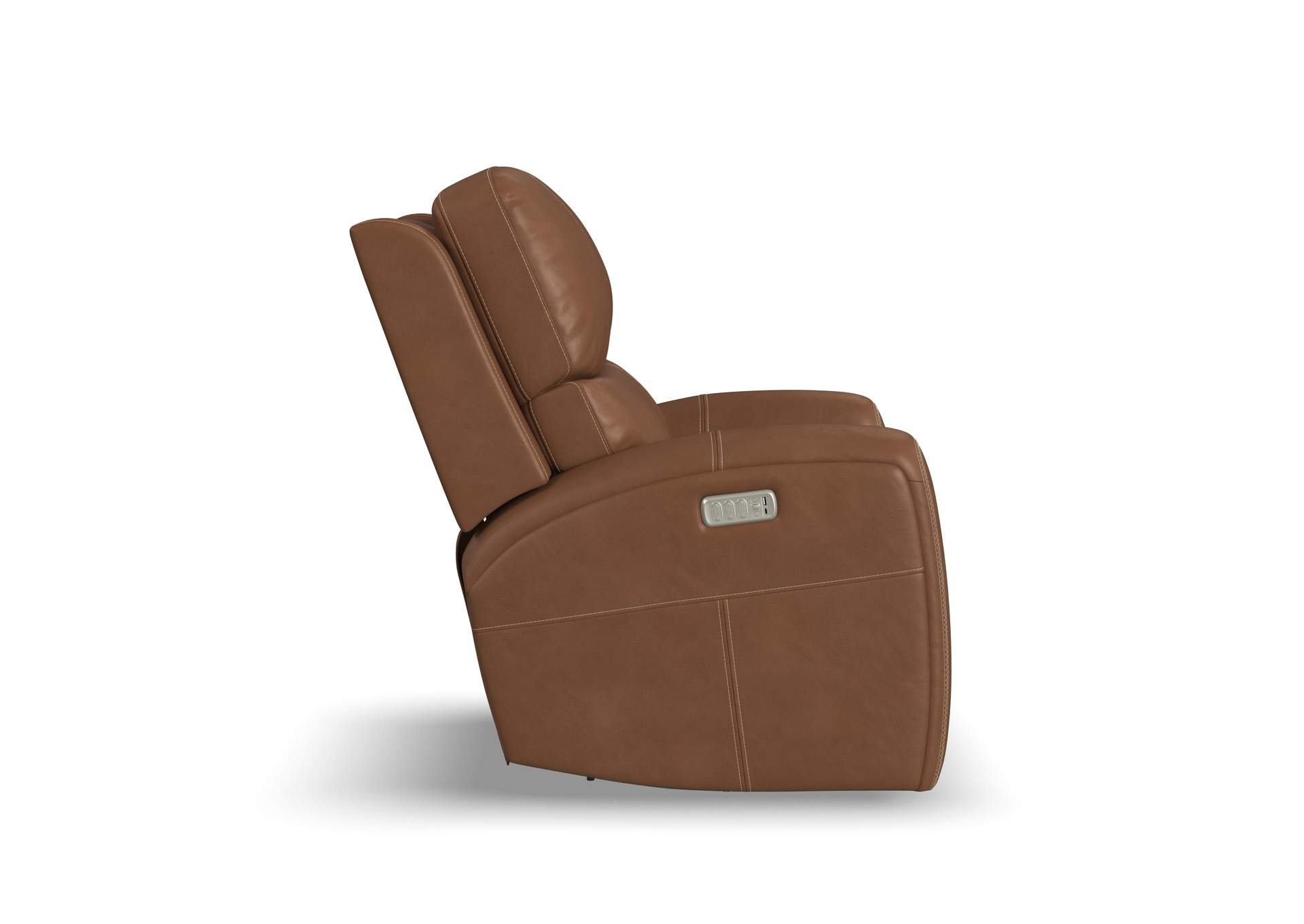 Linden Power Swivel Gliding Recliner with Power Headrest, Lumbar, Heat & Massage image 4