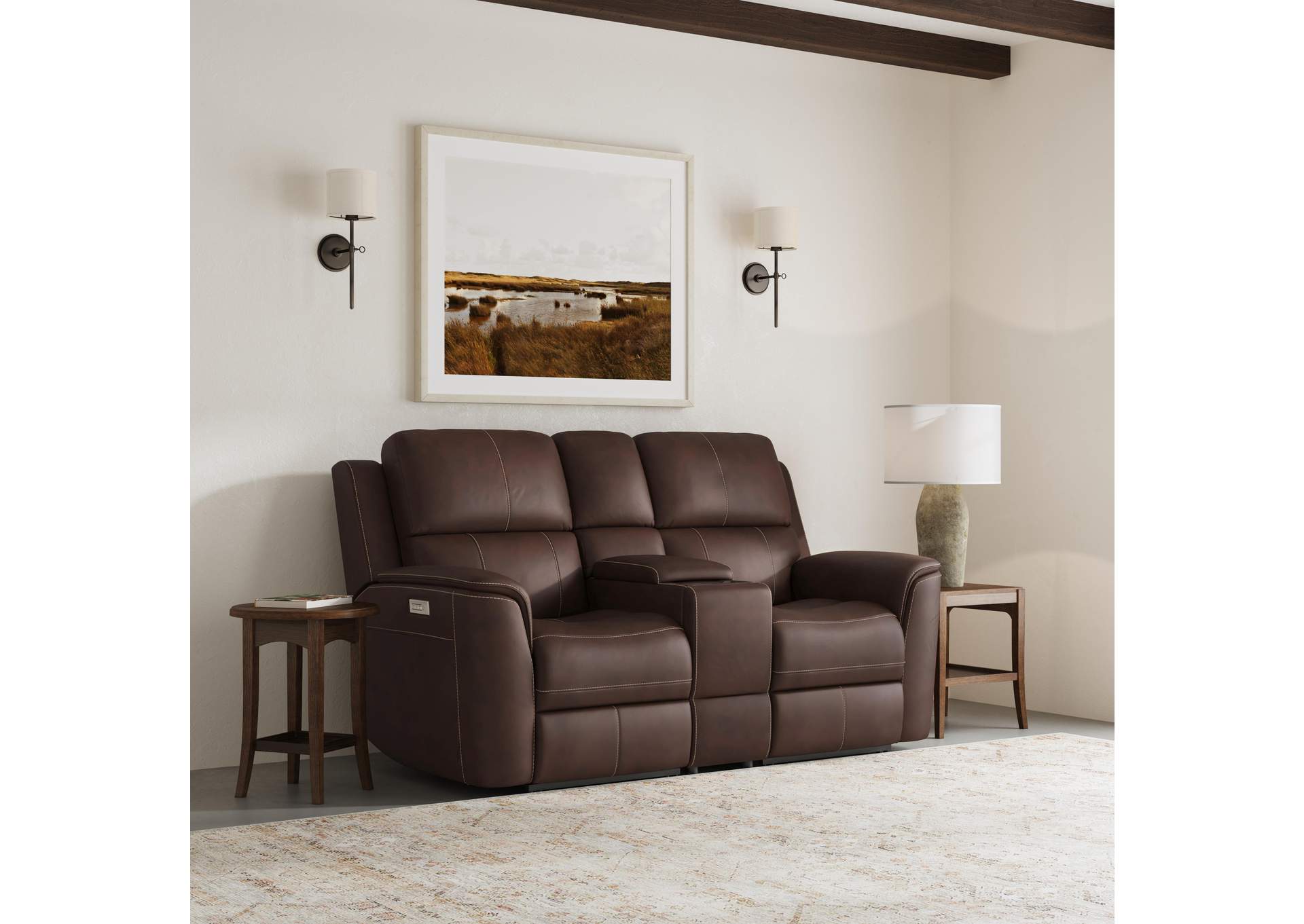 Henry Power Reclining Loveseat with Console & Power Headrests & Lumbar image 7