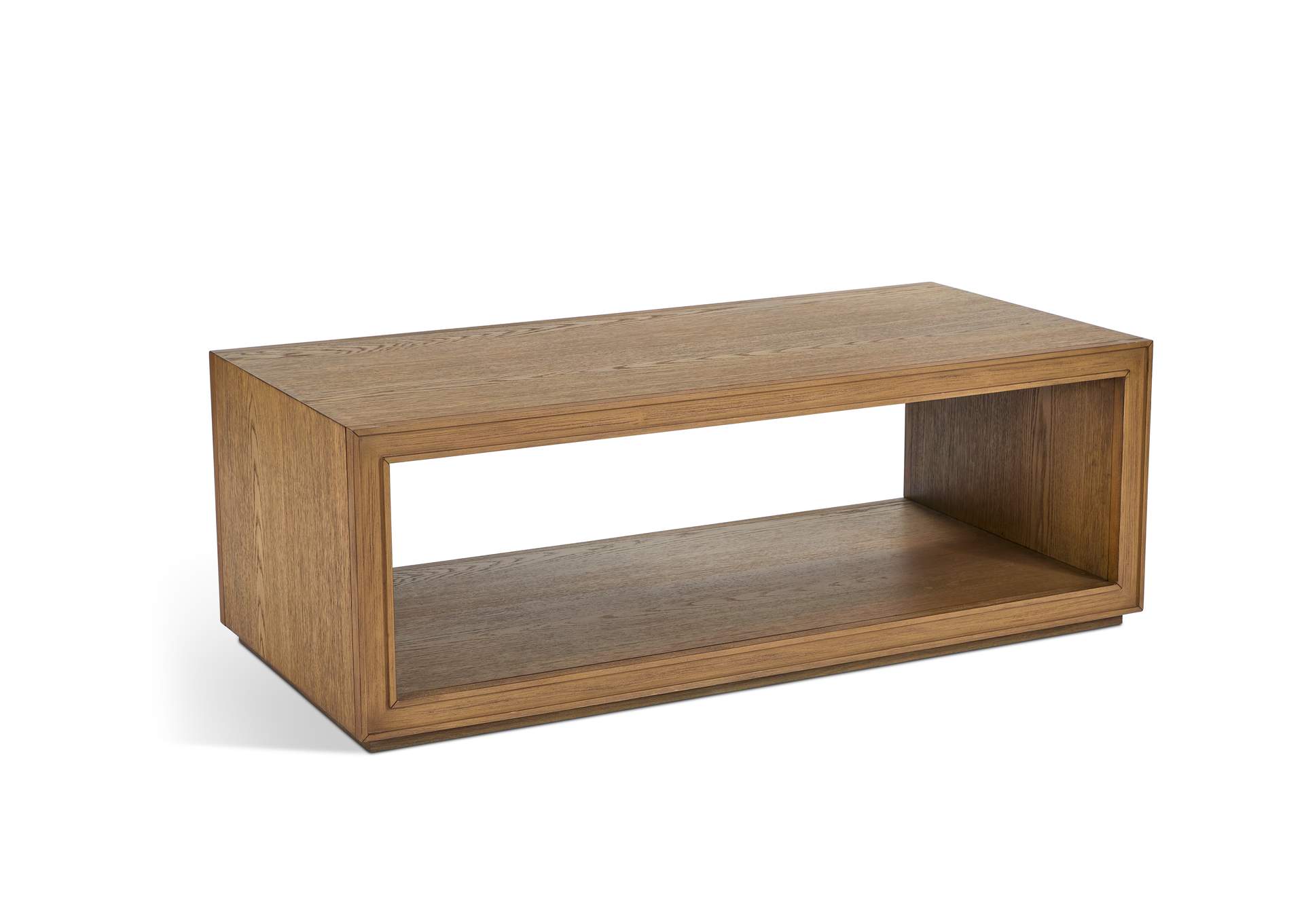 Waterfall Rectangular Coffee Table with Casters image 1