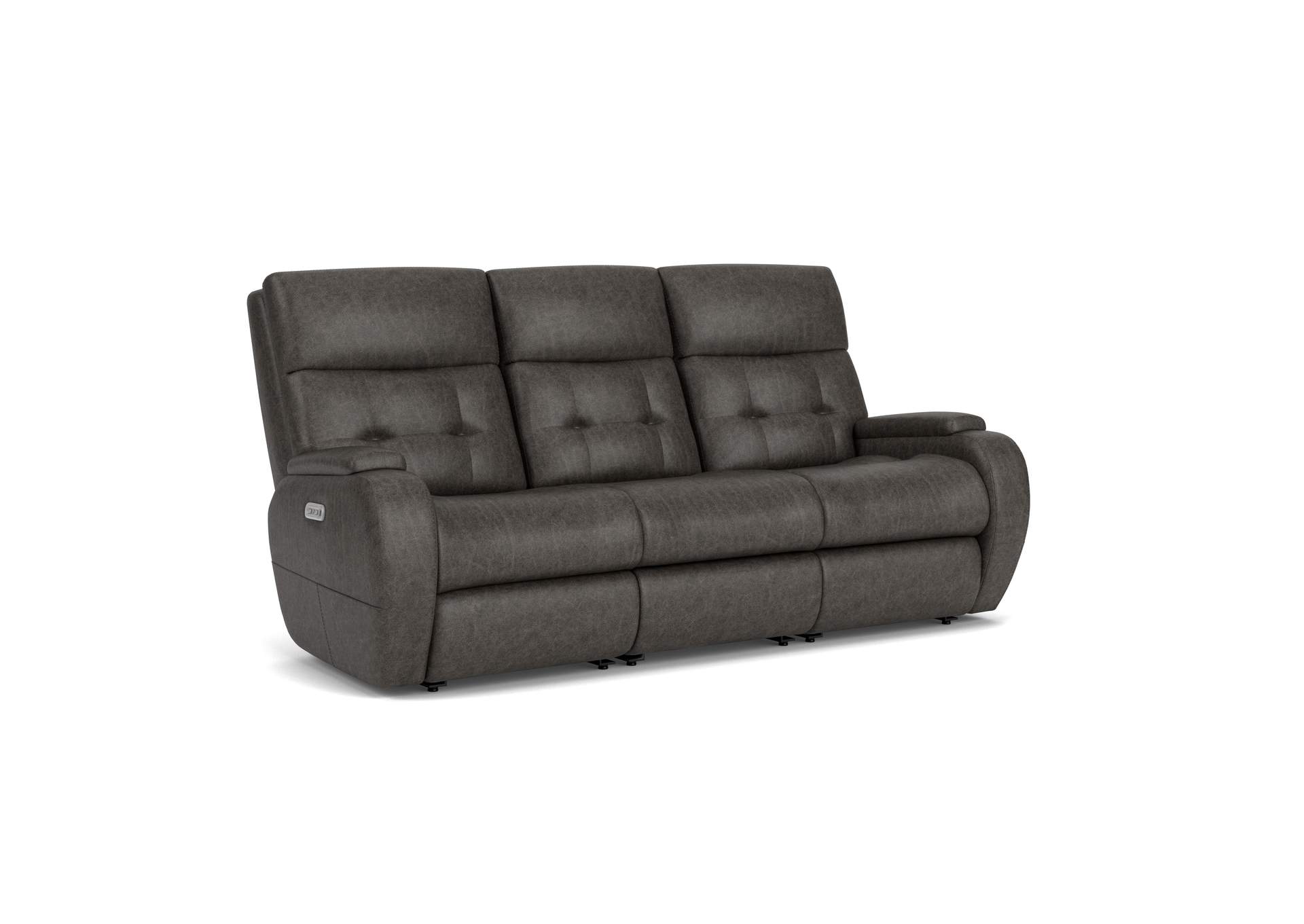 Strait Power Reclining Sofa with Power Headrests image 4