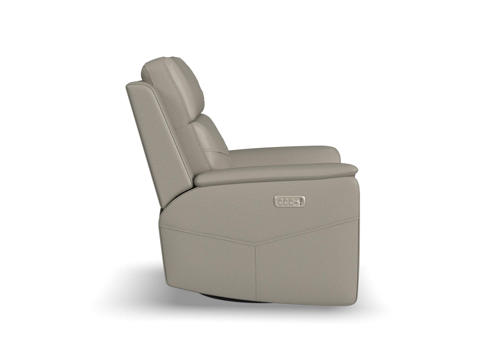 Vernon Power Swivel Gliding Recliner with Power Headrest, Lumbar, Heat & Massage image 4