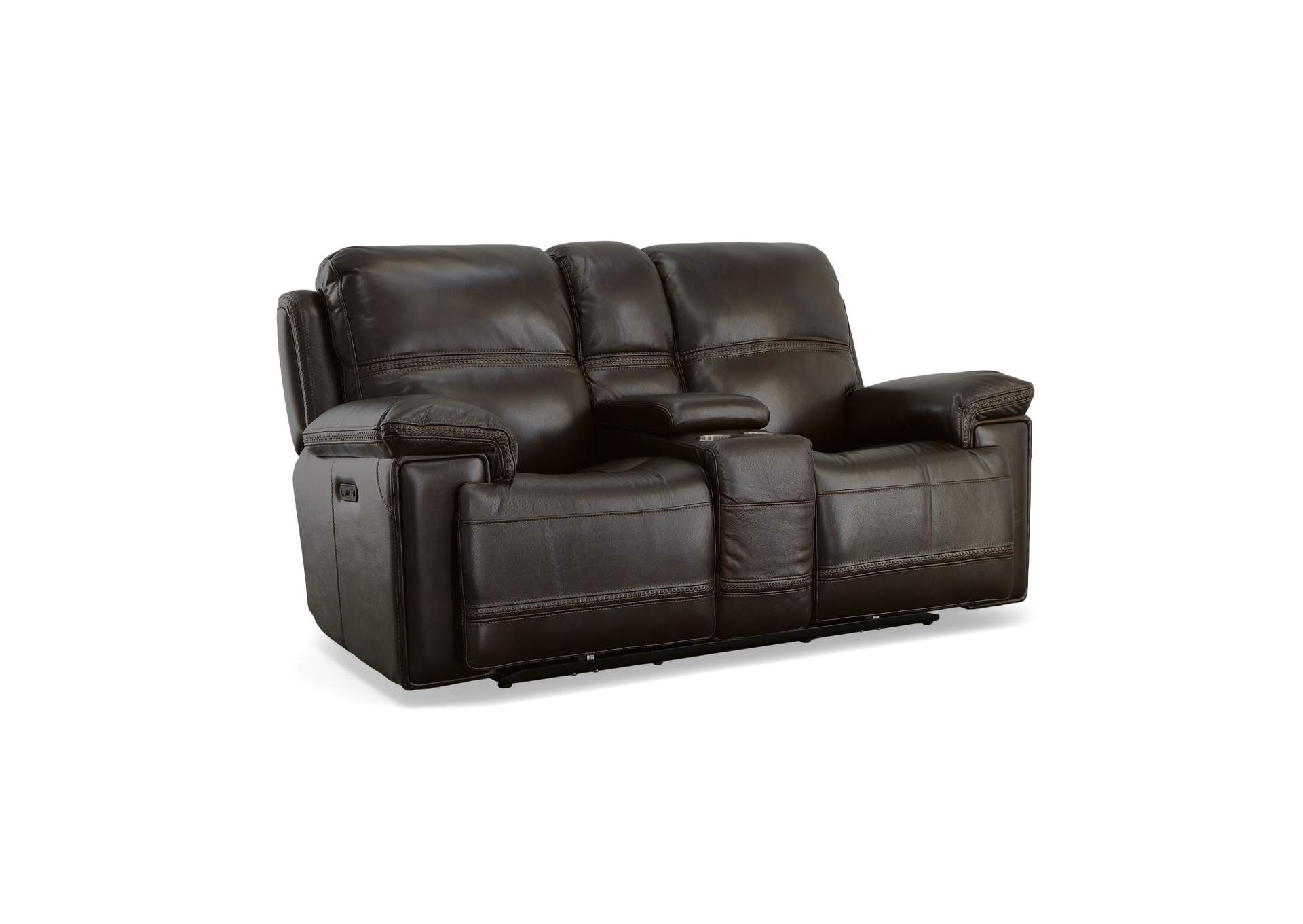 Fenwick Power Reclining Loveseat with Console & Power Headrests image 1
