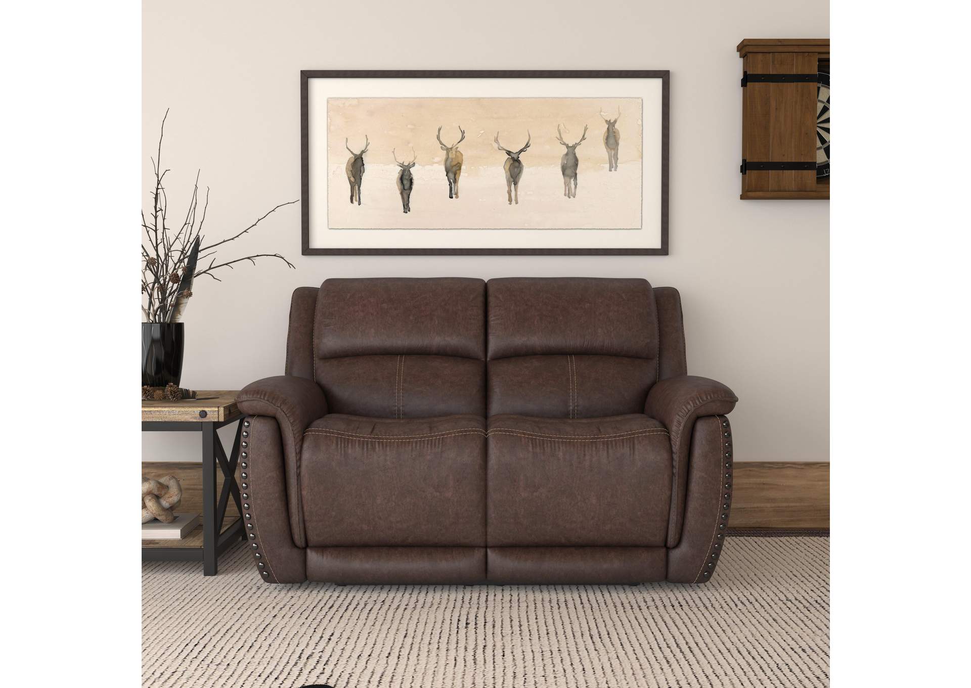 Beau Power Reclining Loveseat with Power Headrests image 6