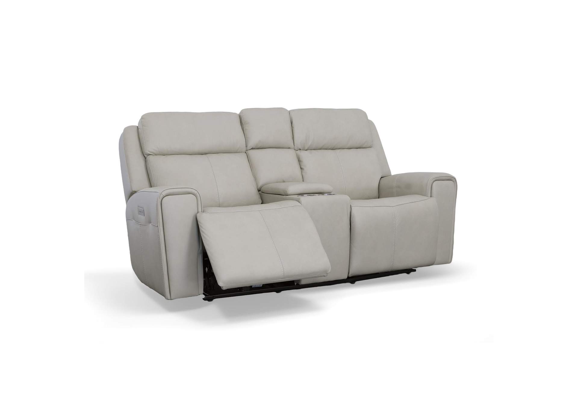 Barnett Power Reclining Loveseat with Console, Power Headrests & Lumbar image 3