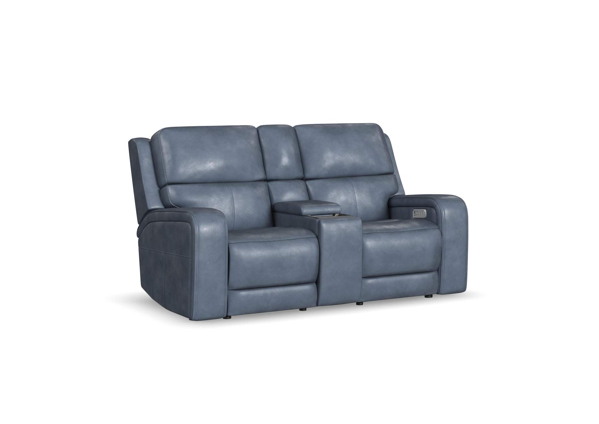 Oasis Power Reclining Loveseat with Console, Power Headrests, Lumbar, Heat & Massage image 1