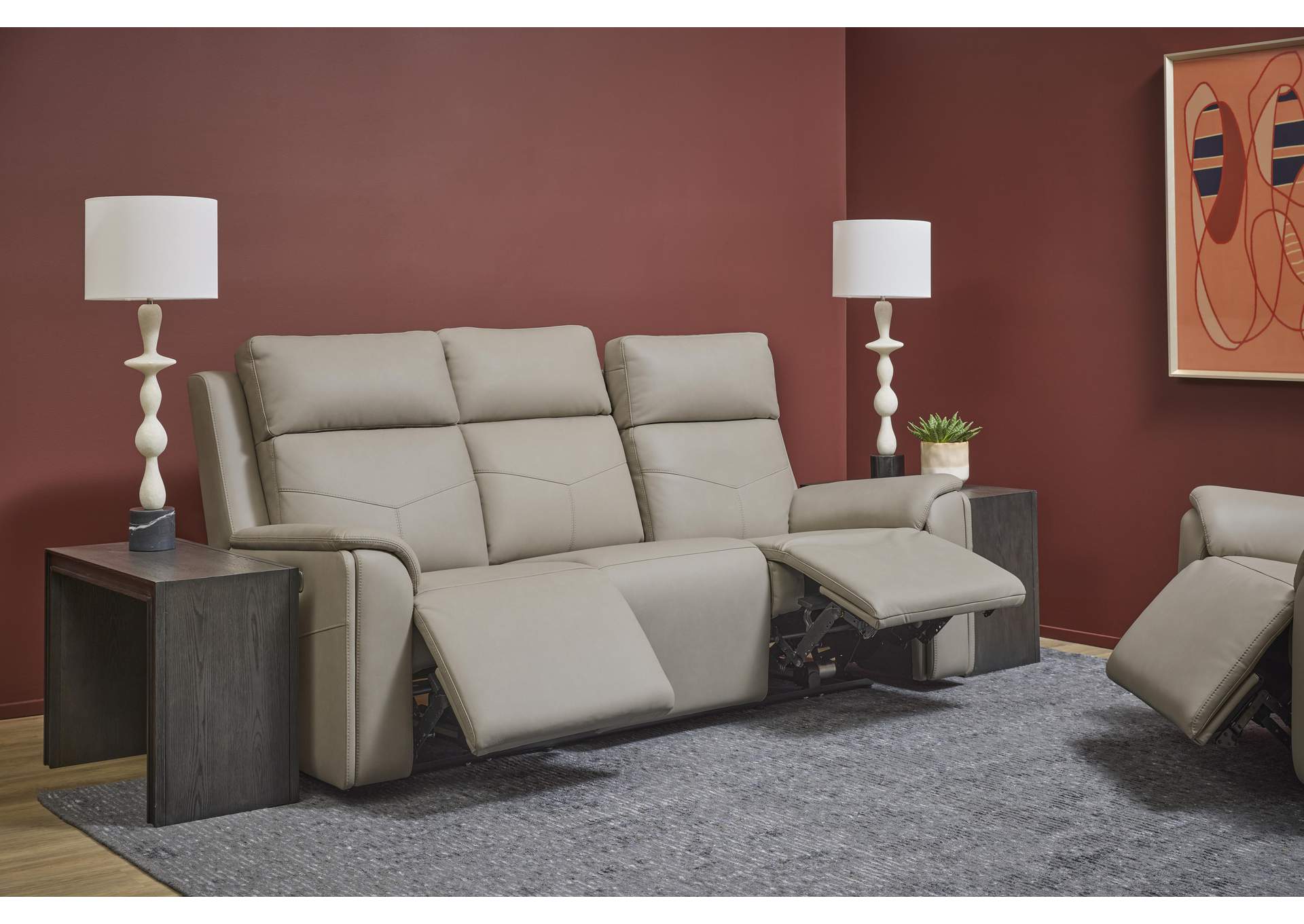 Vernon Power Reclining Sofa with Console, Power Headrest, Lumbar, Heat & Massage image 13