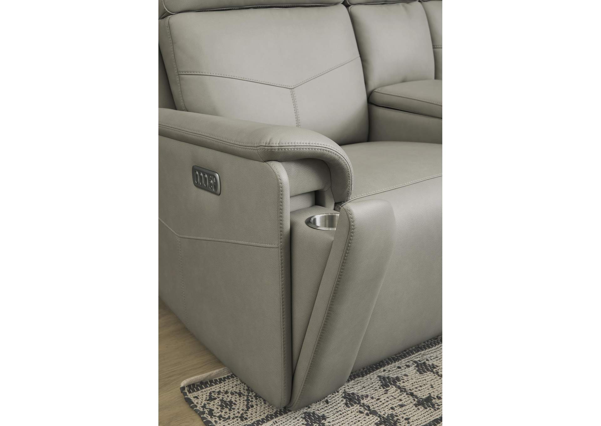 Vernon Power Reclining Loveseat with Console, Power Headrests, Lumbar, Heat & Massage image 12