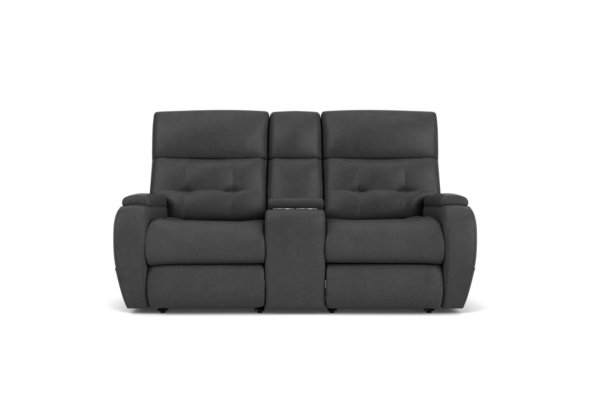 Strait Power Reclining Loveseat with Console & Power Headrests image 6