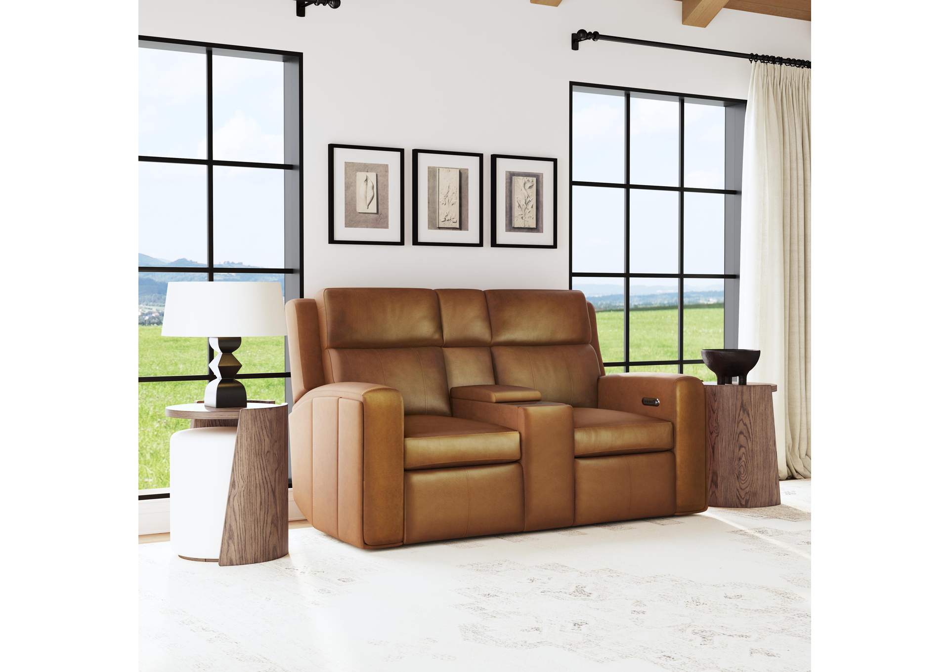 Wyatt Power Reclining Loveseat with Console & Power Headrests & Lumbar image 5