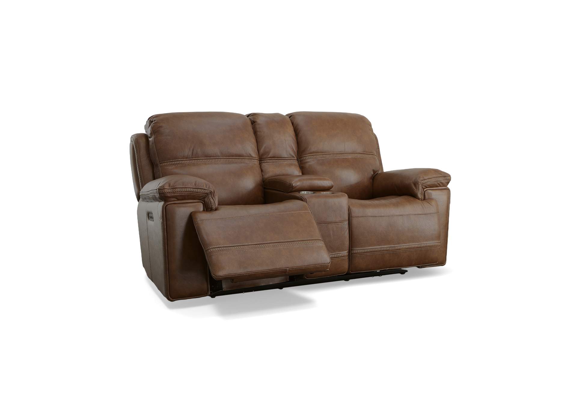 Fenwick Power Reclining Loveseat with Console & Power Headrests image 3