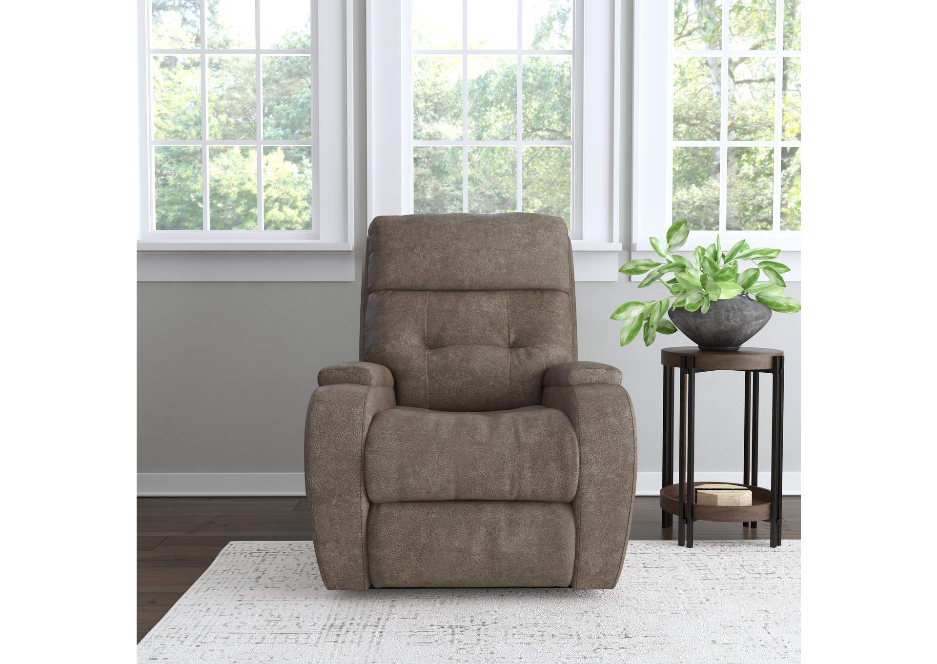 Strait Power Recliner with Power Headrest image 11