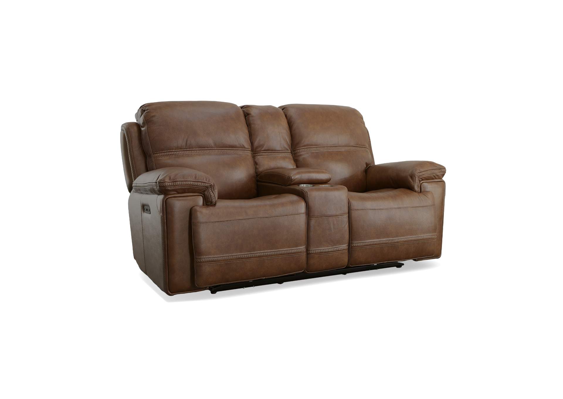 Fenwick Power Reclining Loveseat with Console & Power Headrests image 1