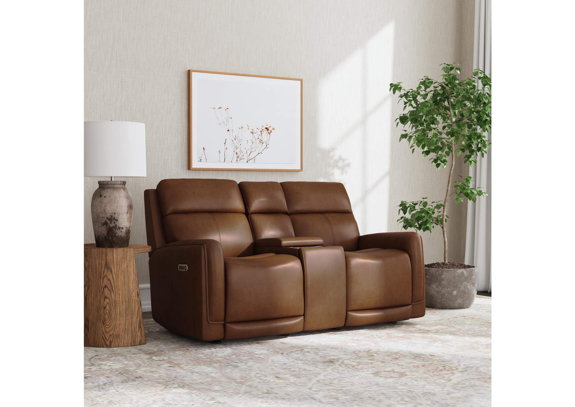 Alister Power Gliding Loveseat with Console, Power Headrests & Lumbar image 13