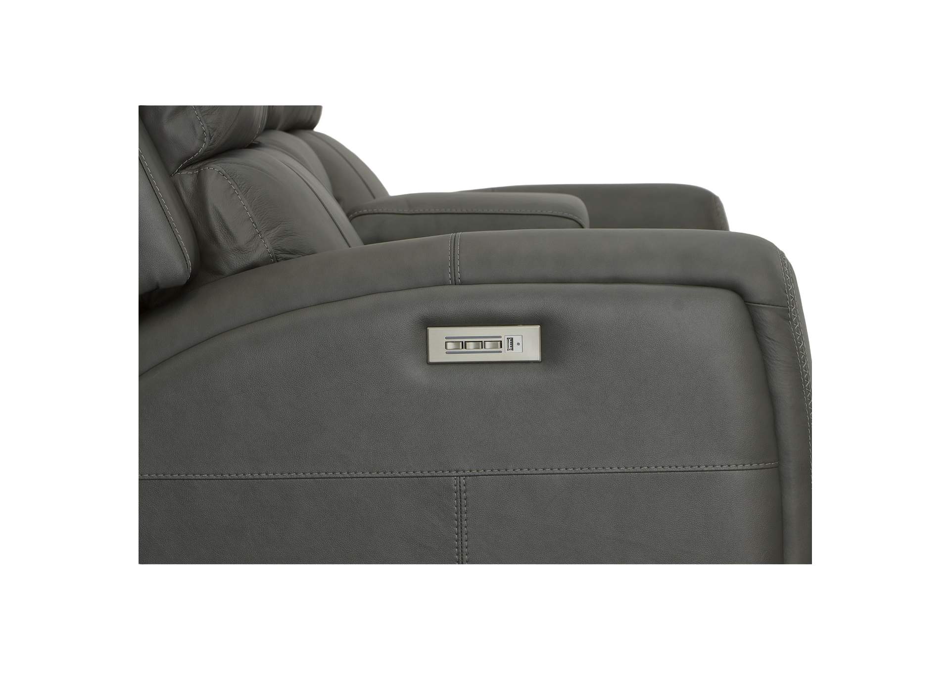 Linden Power Reclining Loveseat with Console & Power Headrests & Lumbar image 6