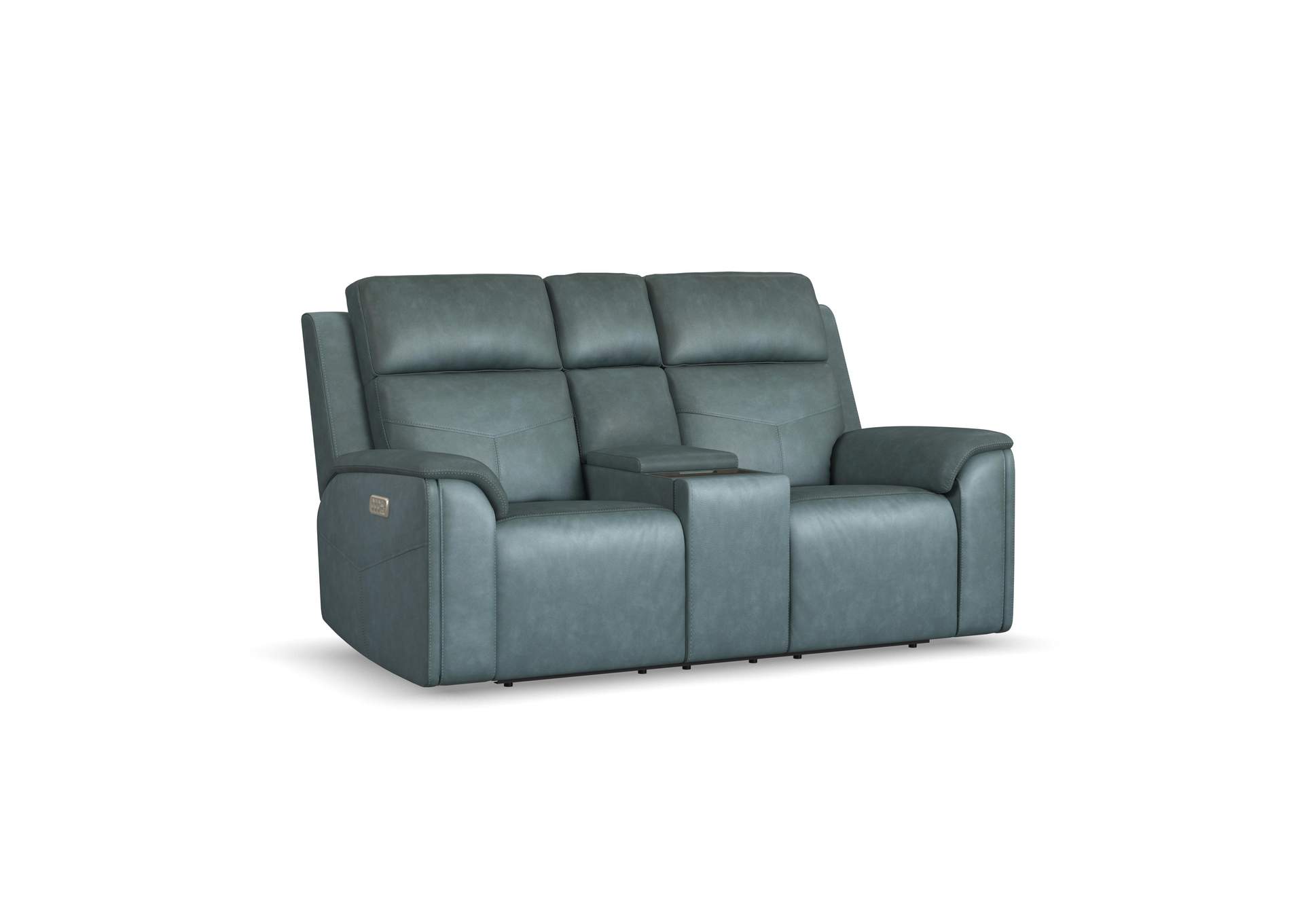 Vernon Power Reclining Loveseat with Console, Power Headrests, Lumbar, Heat & Massage image 1