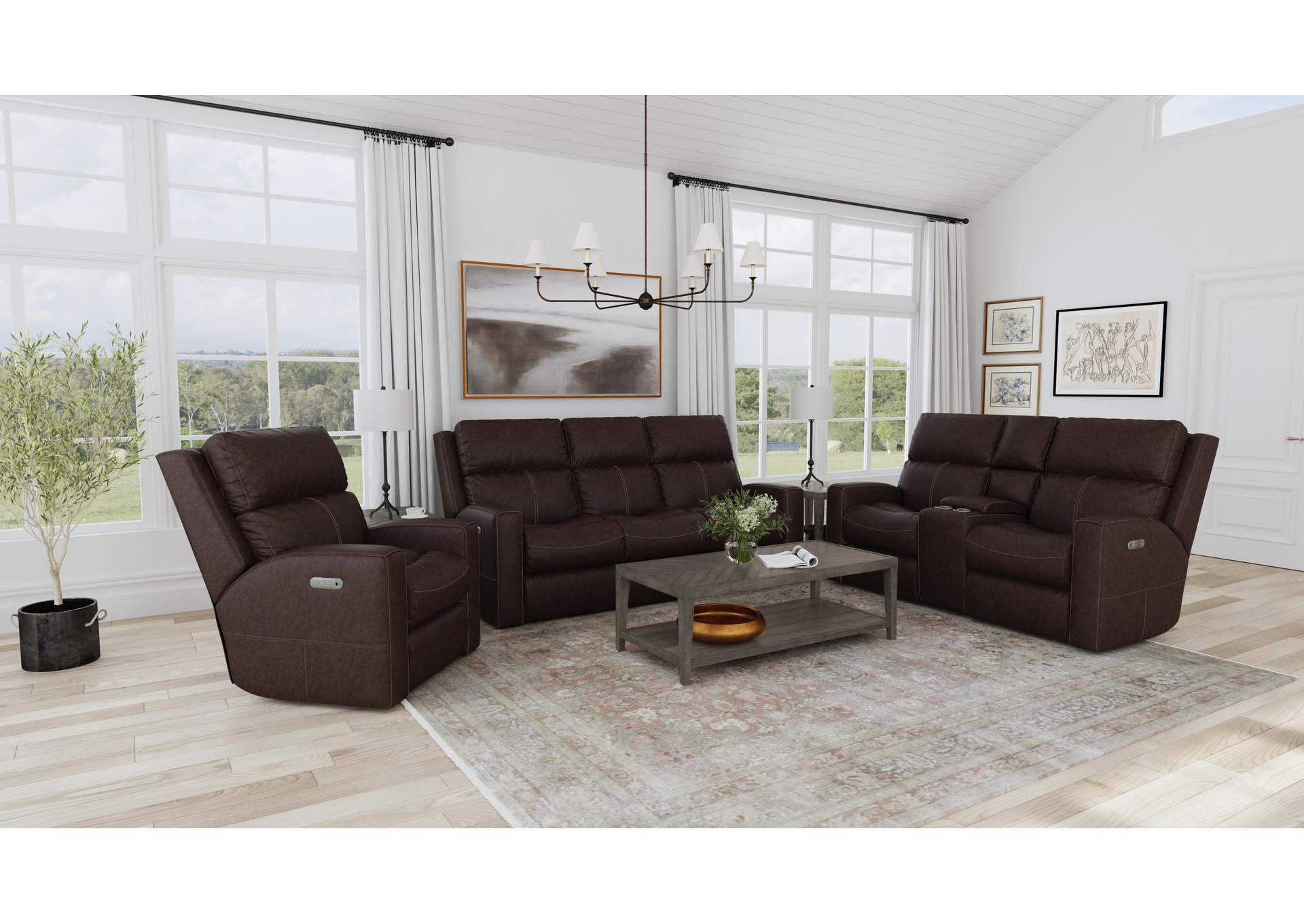 Score Power Reclining Sofa with Power Headrests & Lumbar image 10