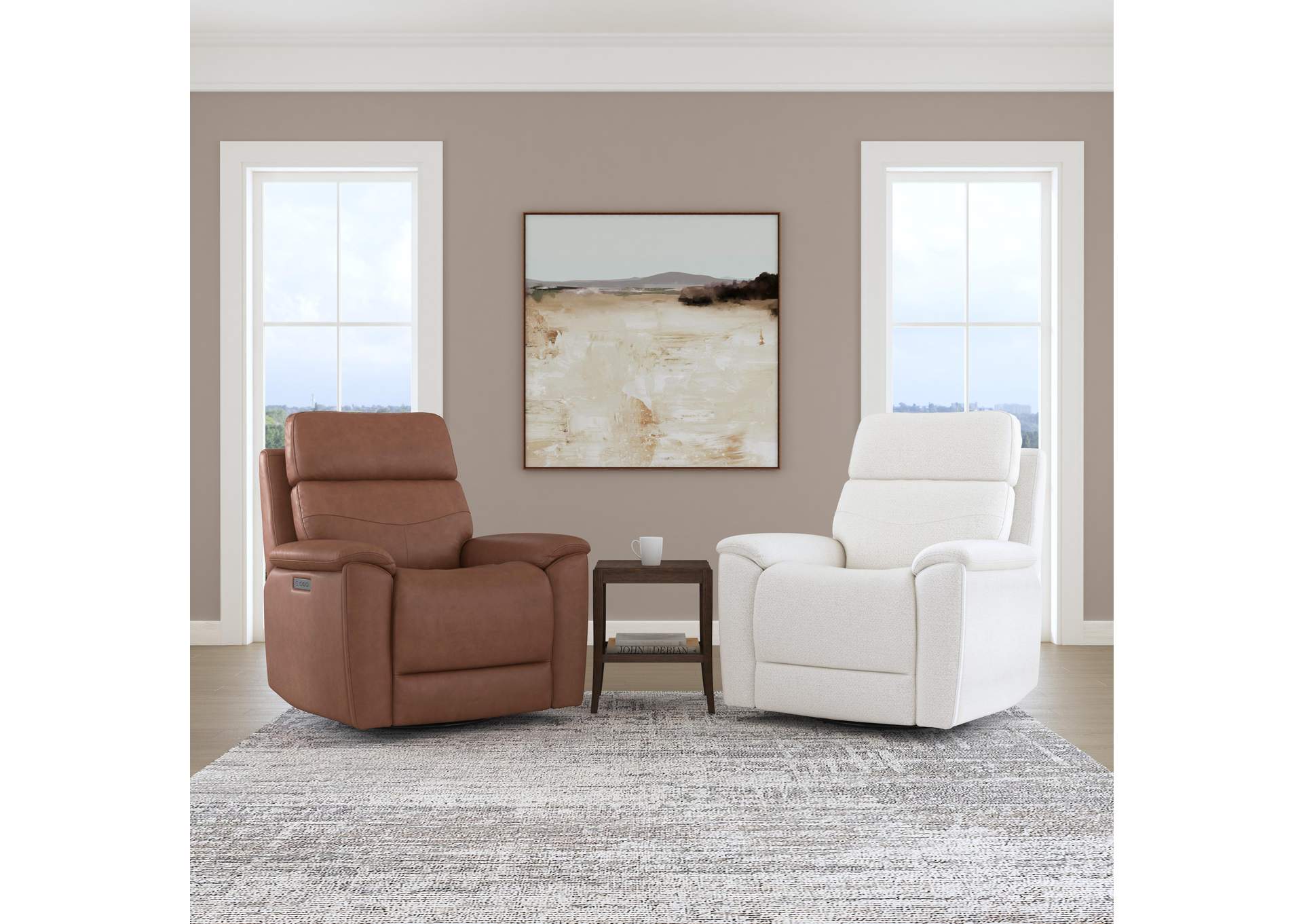 Refined Perfect Match Power Swivel Gliding Recliner with Power Headrest & Lumbar image 10