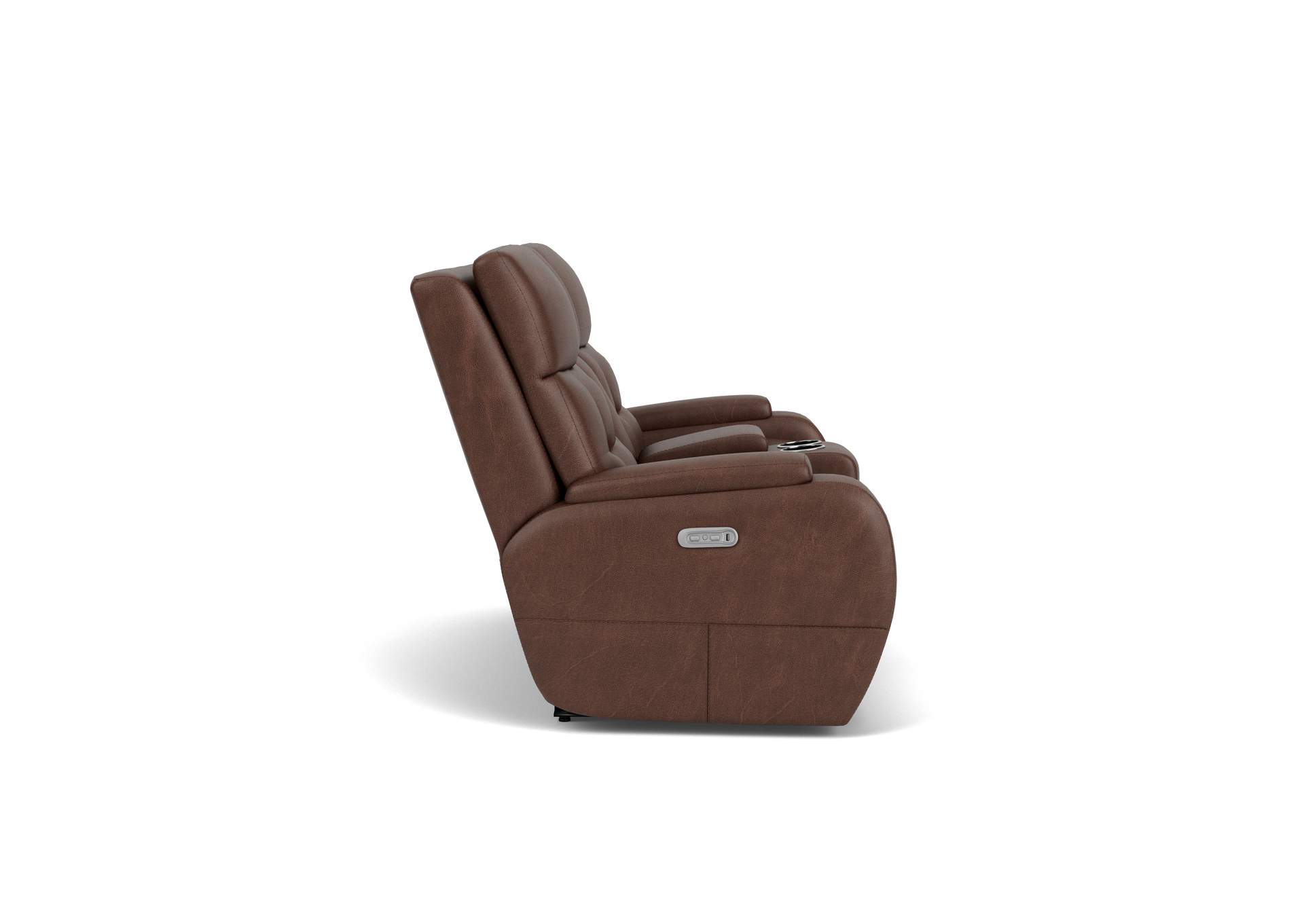 Strait Power Reclining Loveseat with Console & Power Headrests image 9
