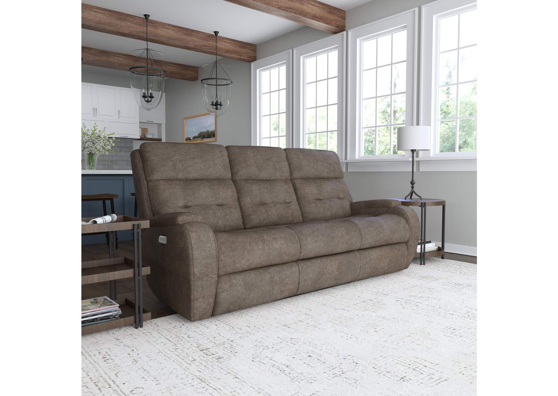 Strait Power Reclining Sofa with Power Headrests image 15