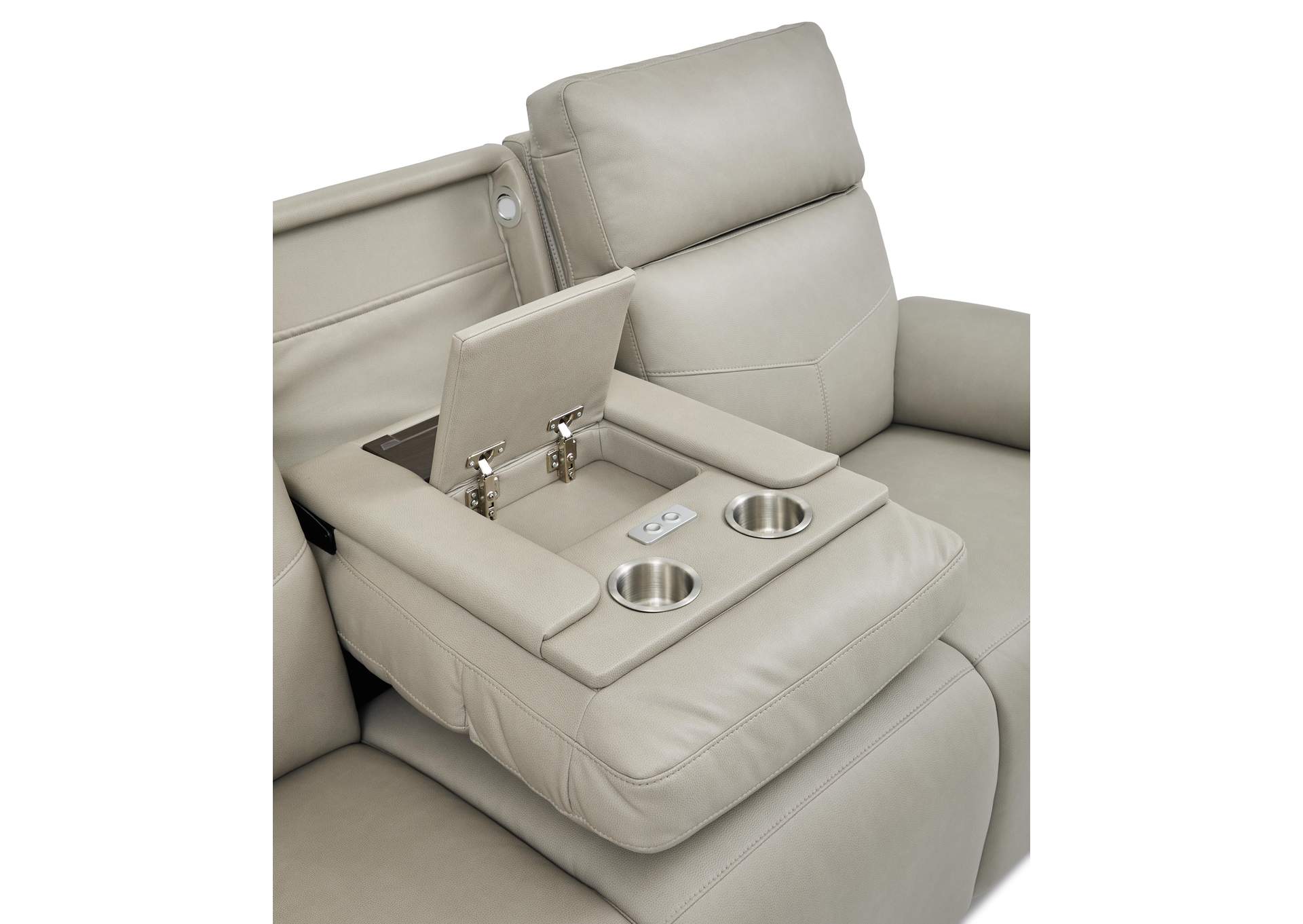 Vernon Power Reclining Sofa with Console, Power Headrest, Lumbar, Heat & Massage image 9
