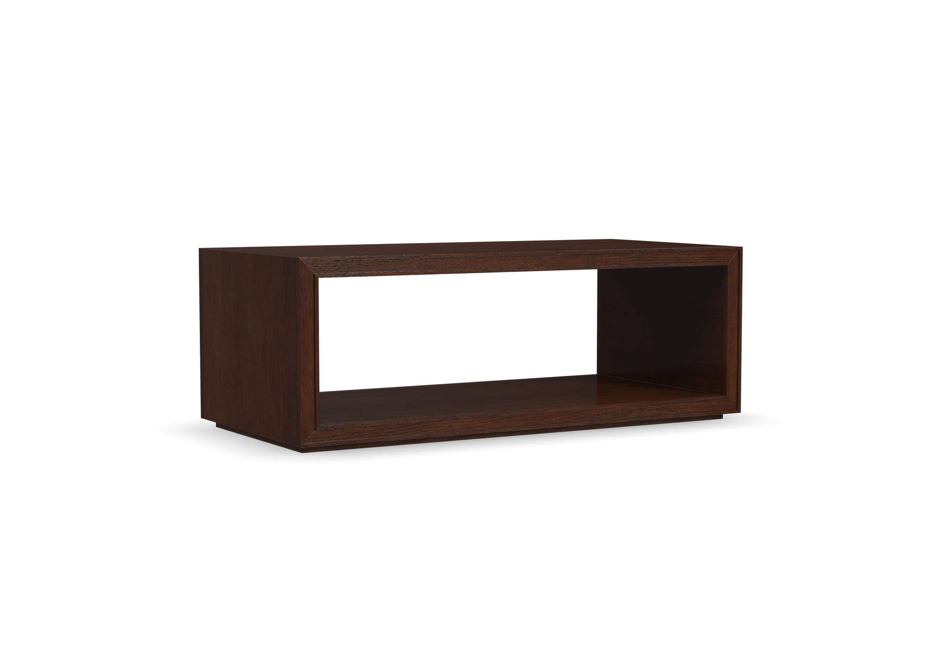 Waterfall Rectangular Coffee Table with Casters image 1