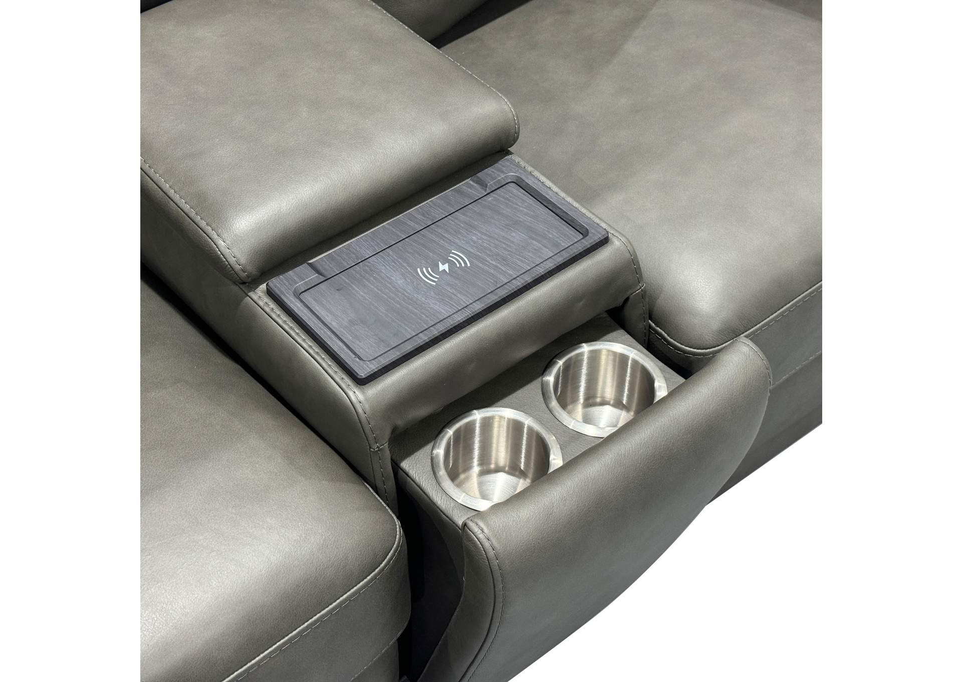 Maxwell Power Reclining Loveseat with Console, Power Headrests and Lumbar image 7