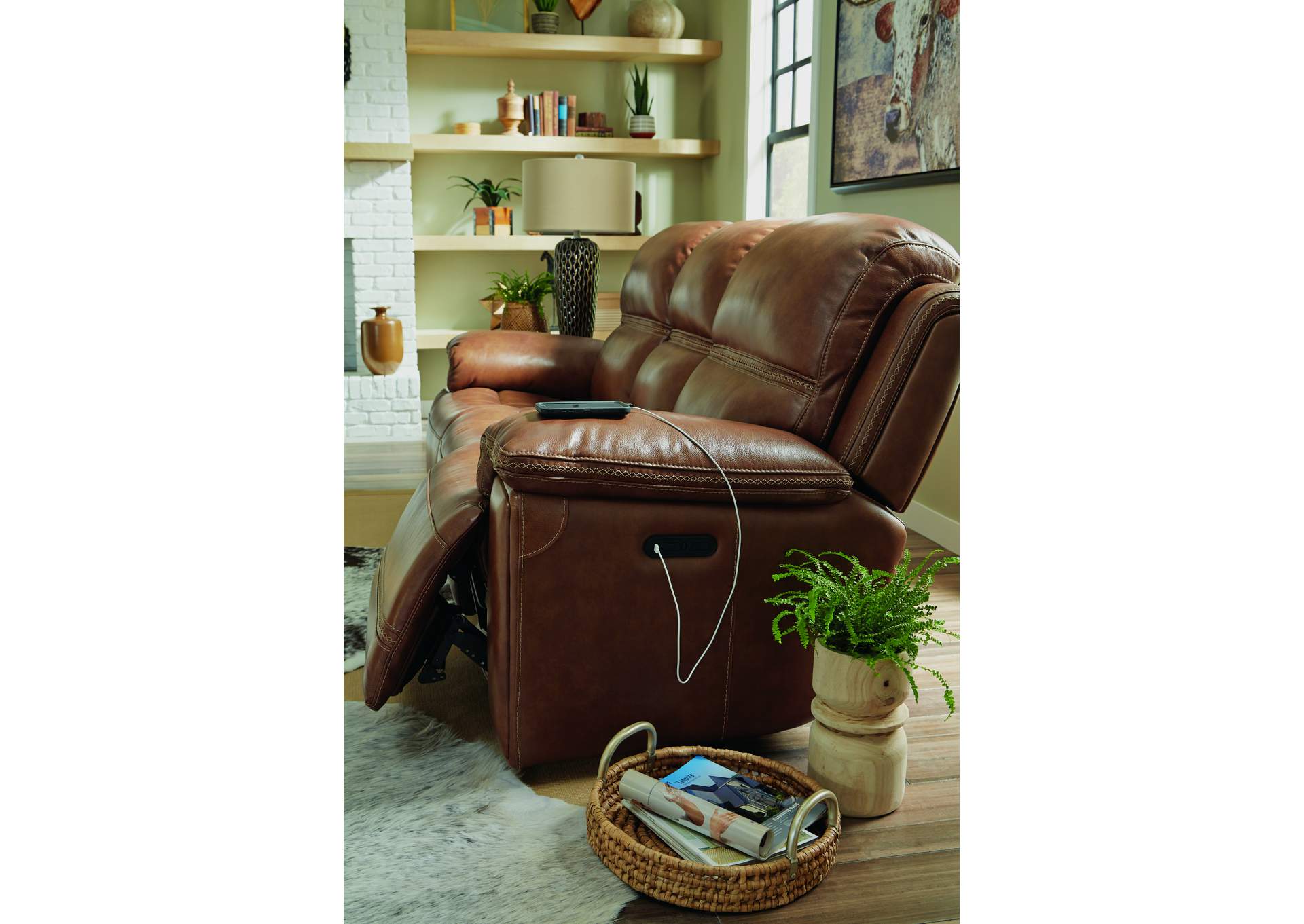 Fenwick Power Reclining Sofa with Power Headrests image 8