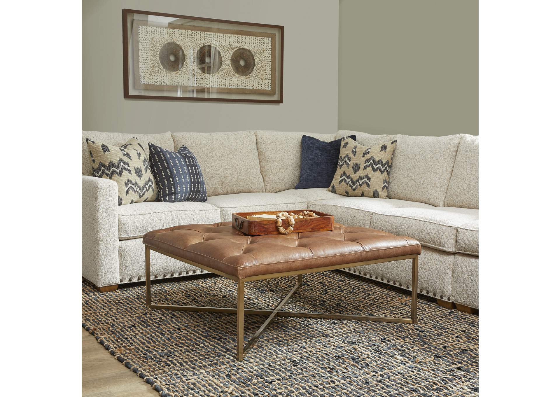 Hamilton Square Upholstered Ottoman image 5