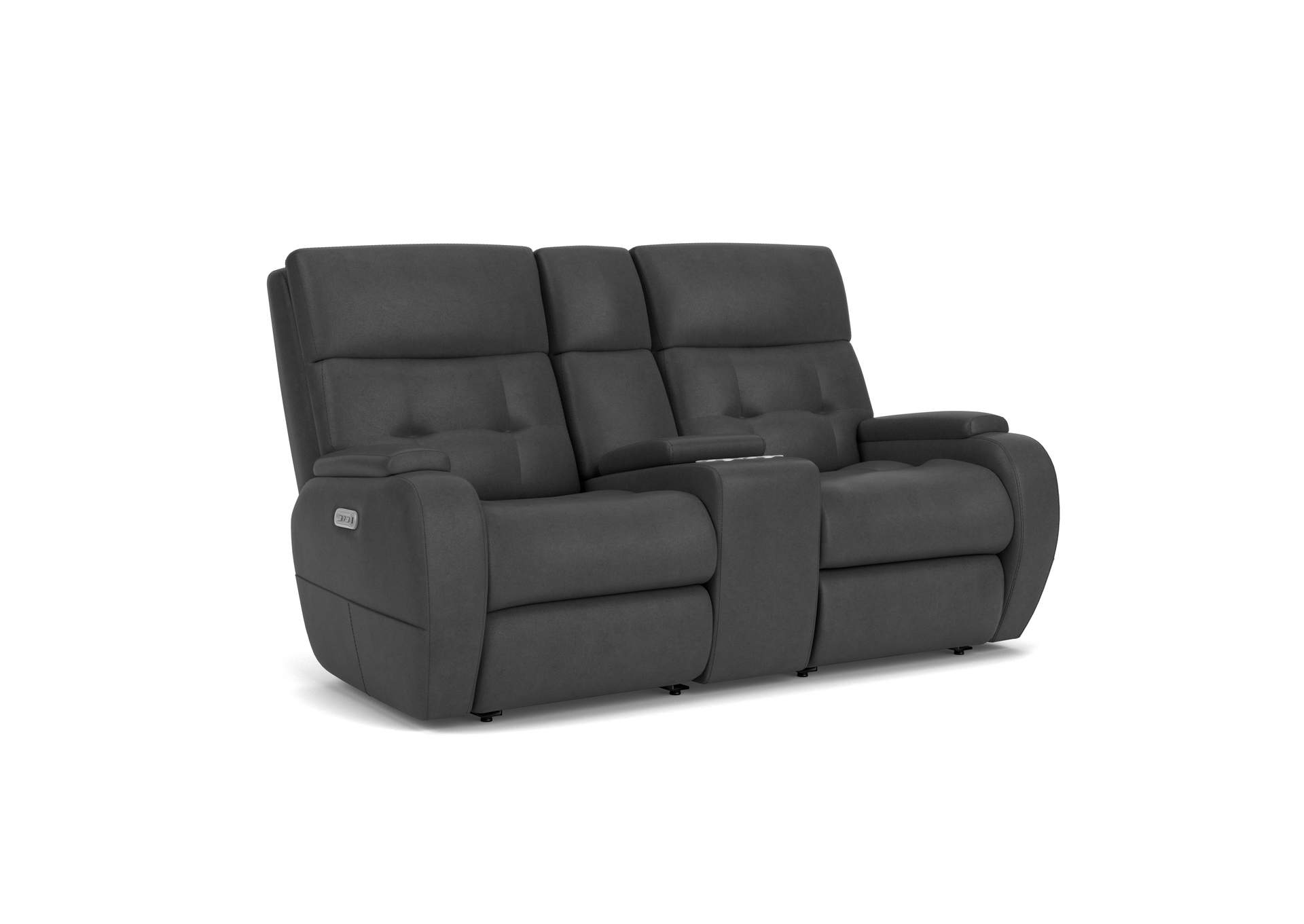Strait Power Reclining Loveseat with Console & Power Headrests image 4