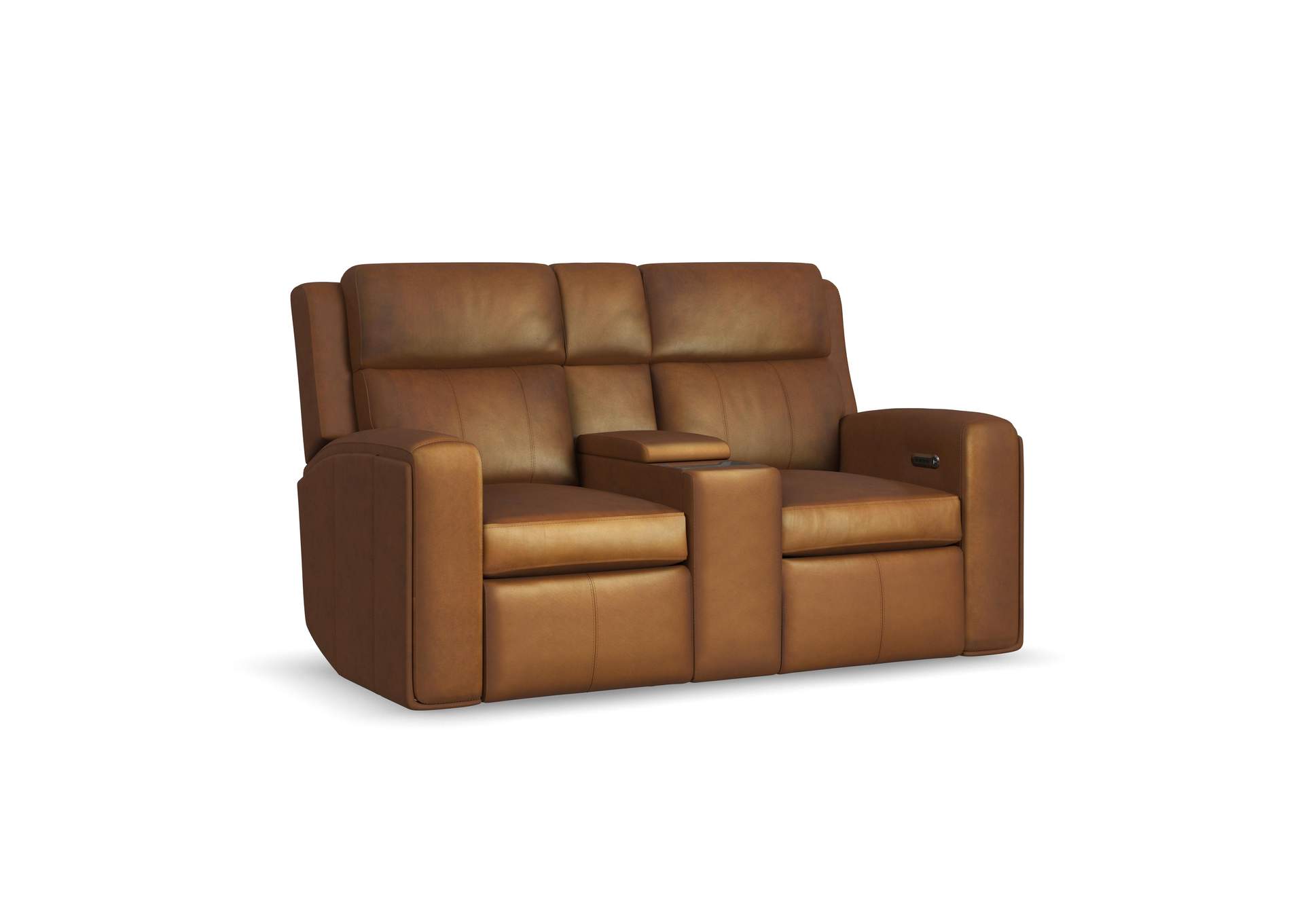 Wyatt Power Reclining Loveseat with Console & Power Headrests & Lumbar image 1