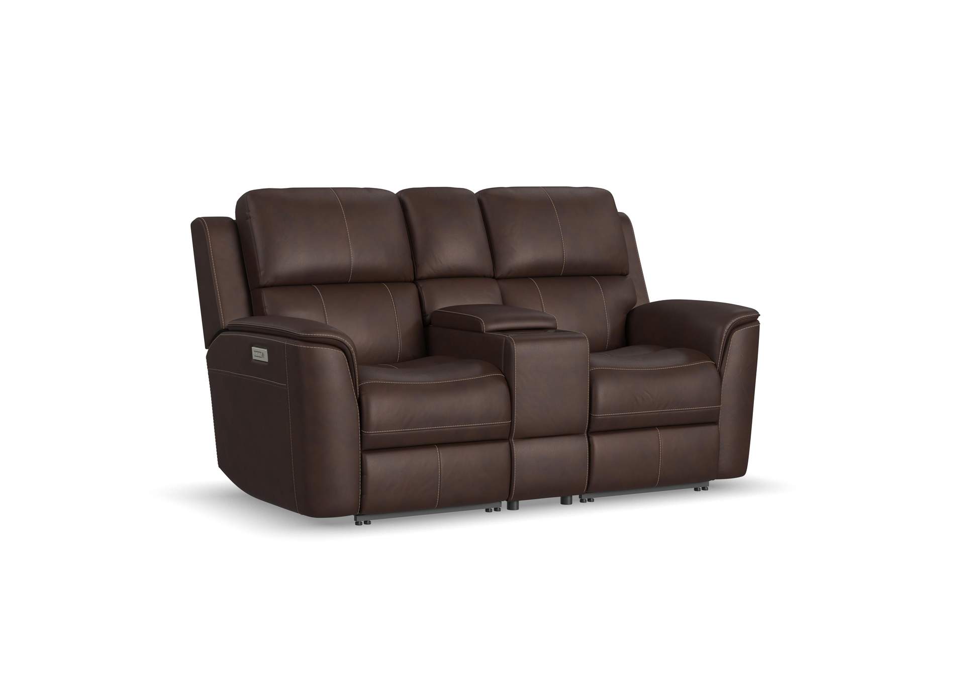 Henry Power Reclining Loveseat with Console & Power Headrests & Lumbar image 1
