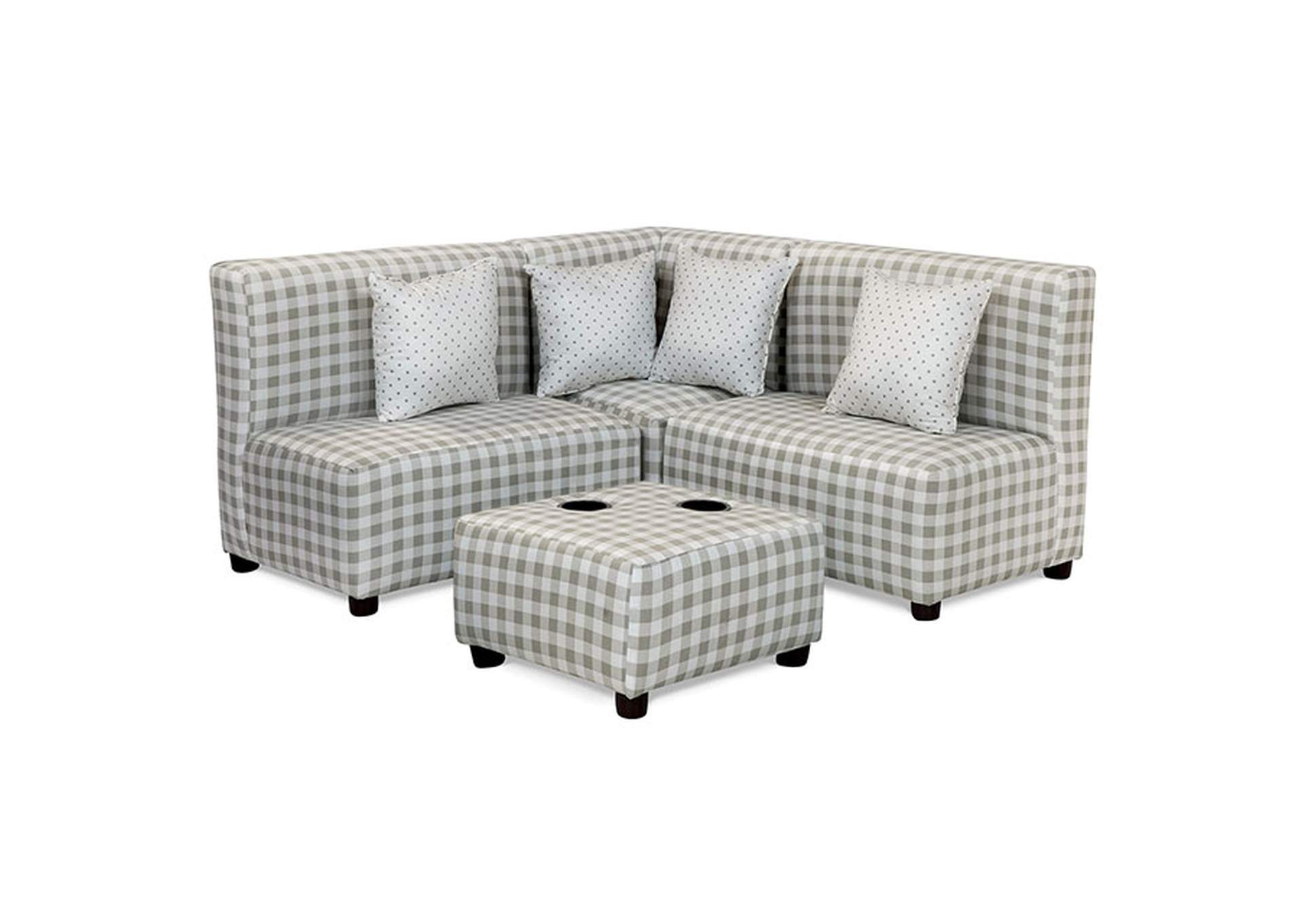 Bethanie Kids Sectional w/ Ottoman