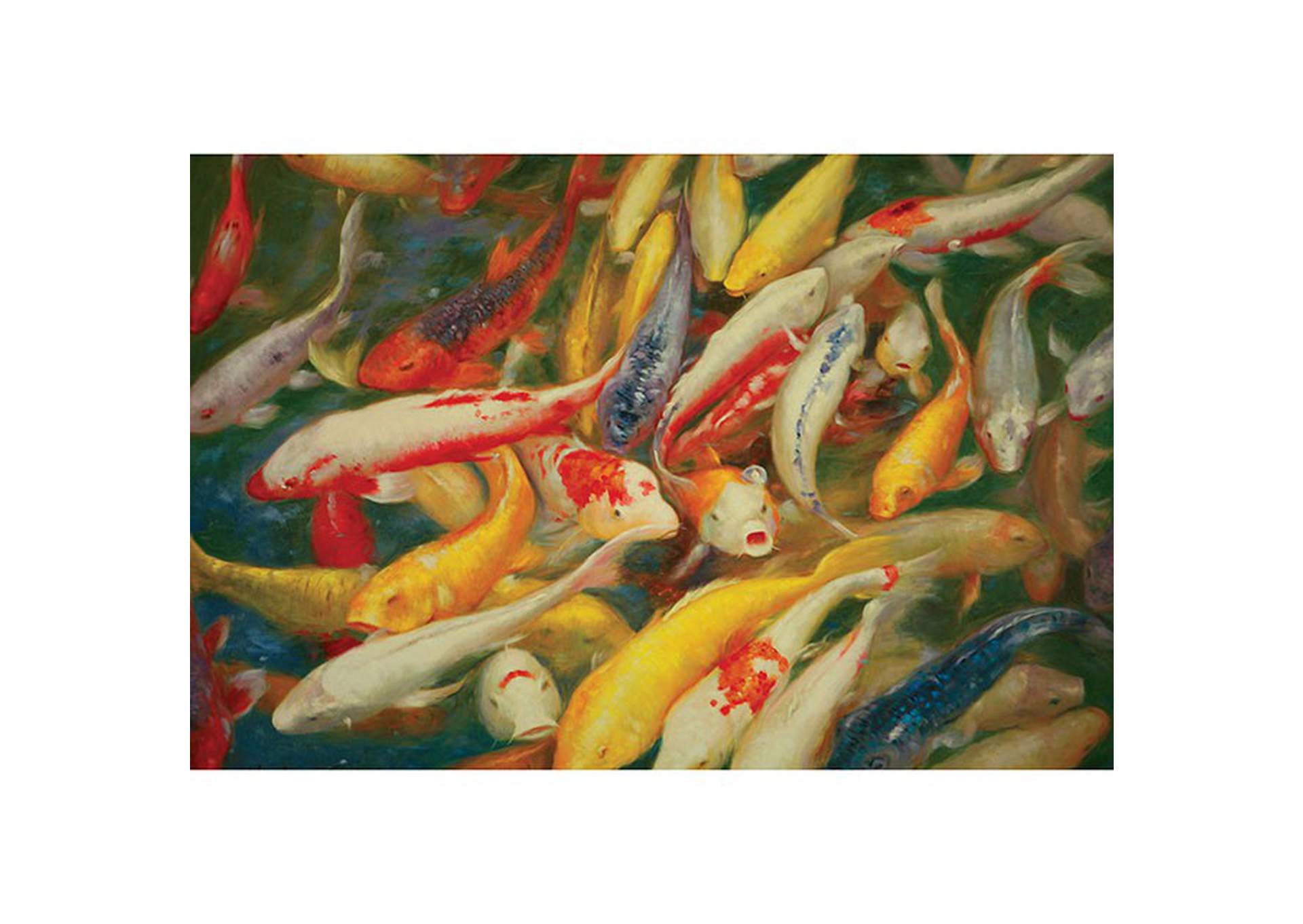 Koi Printed Canvas Painting image 3