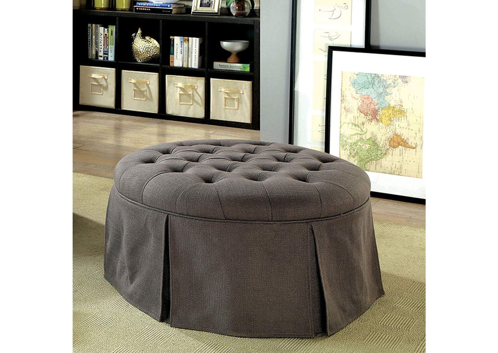 Claes Round Ottoman