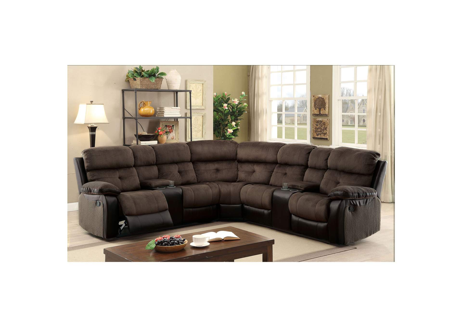 Hadley Sectional w/ 2 Consoles