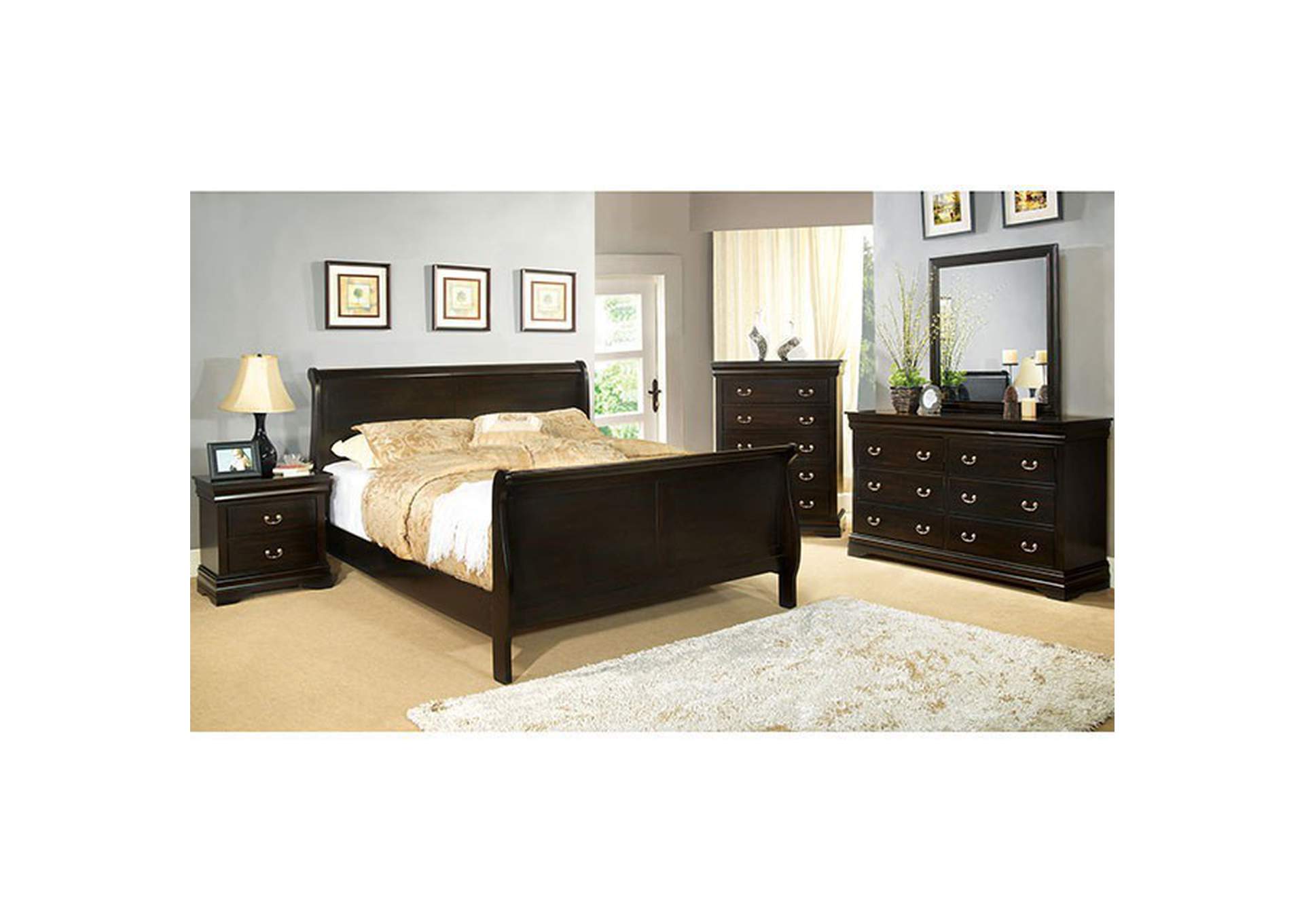 Louis Philippe E.King Bed image 3