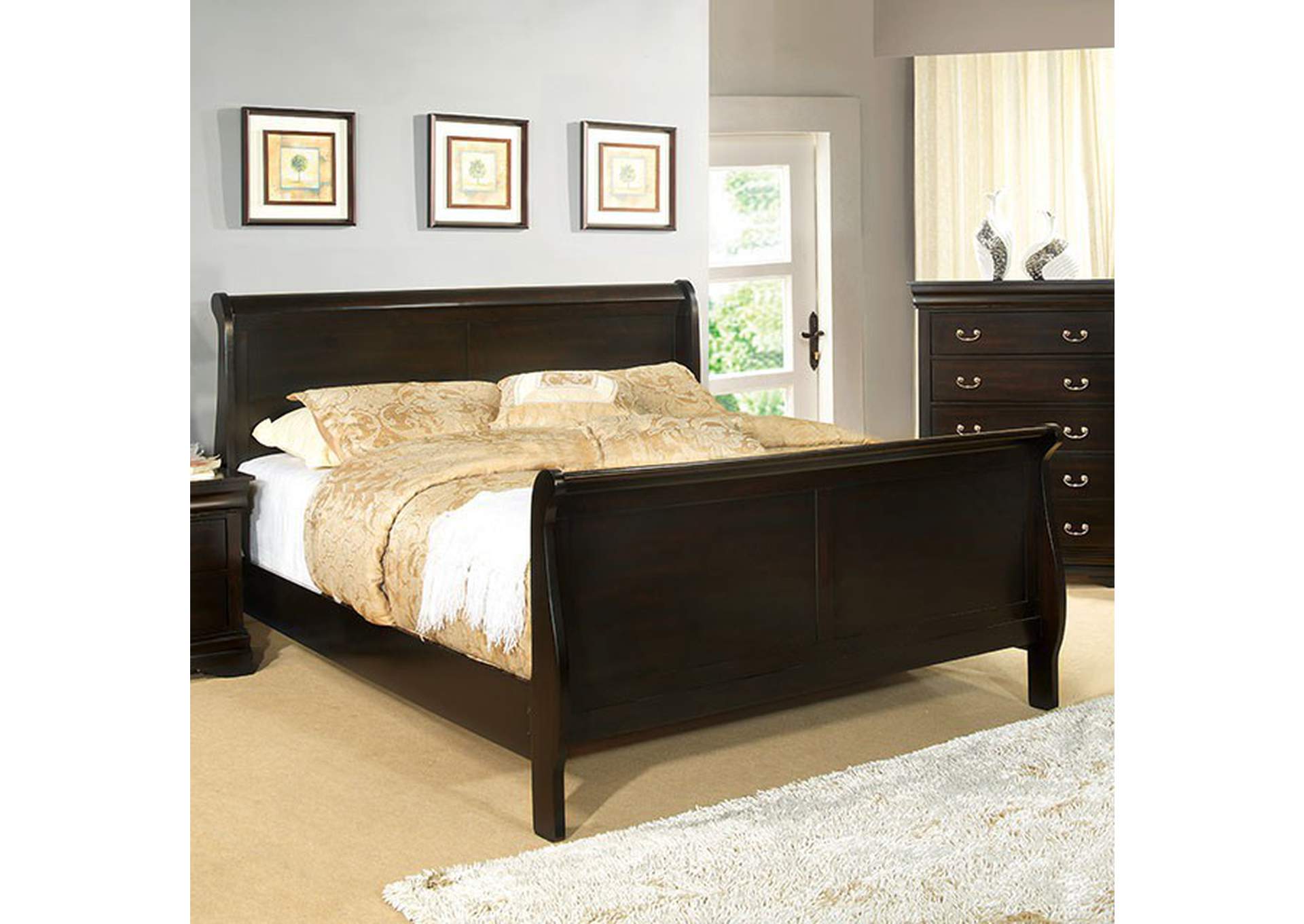 Louis Philippe E.King Bed image 1