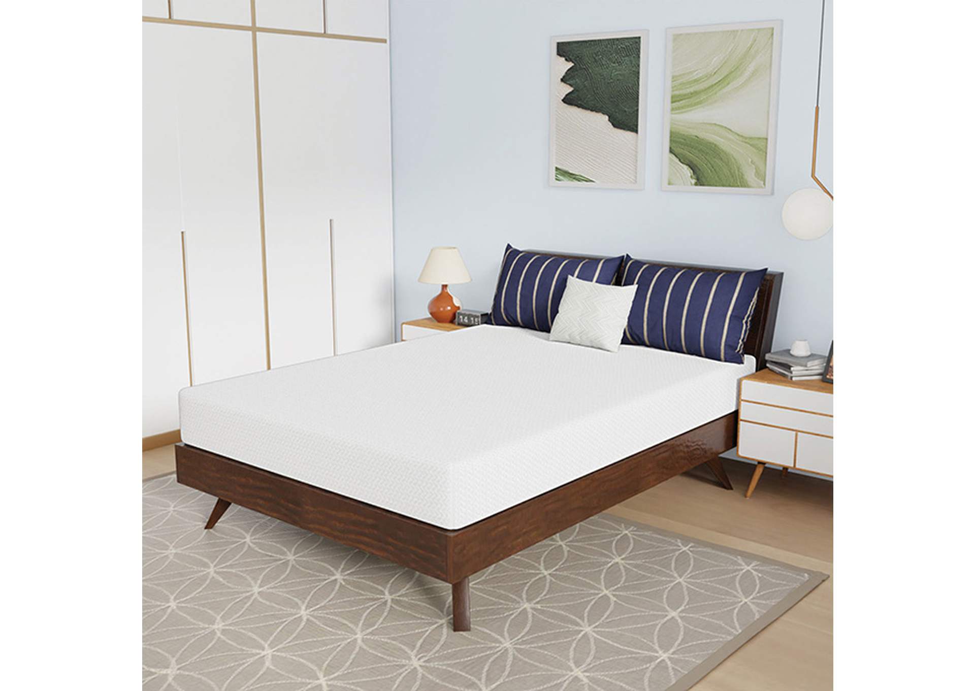 Nasturtium 8" Full Bamboo Charcoal Infused Memory Foam