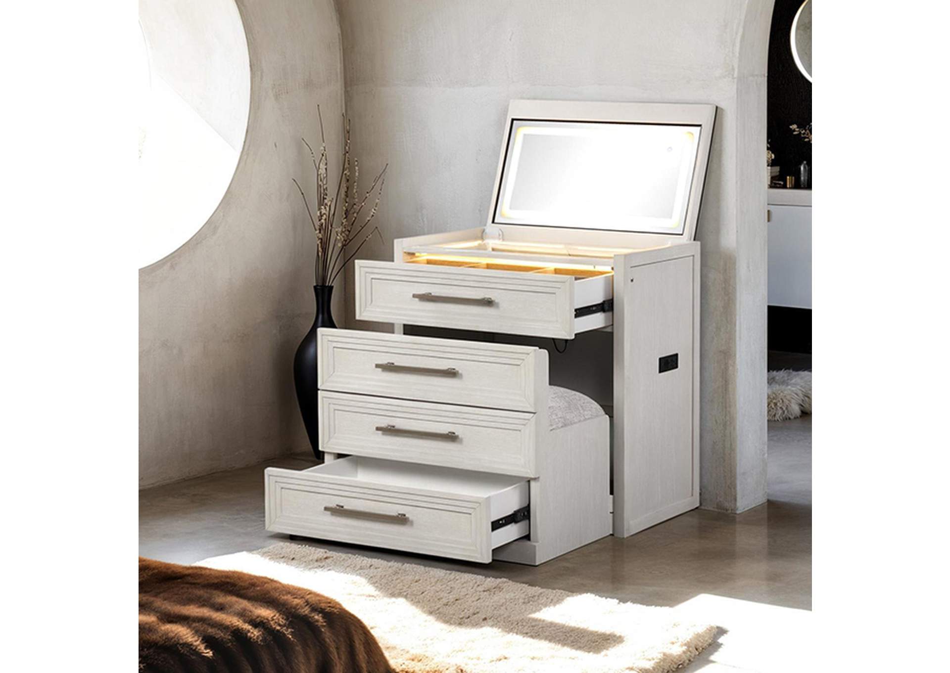 Ashburton Bedside Vanity Set w/ Stool image 1
