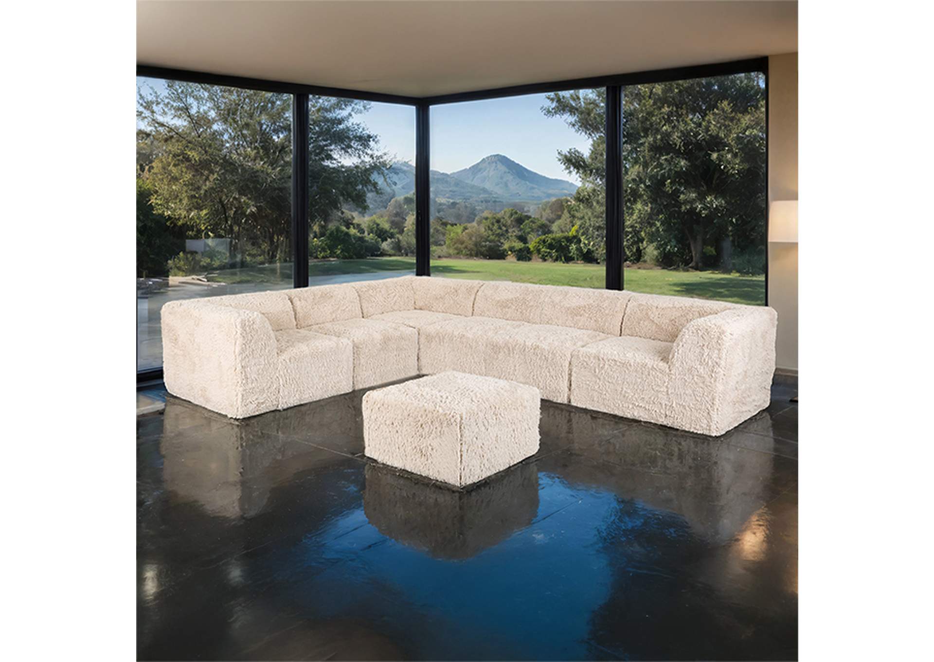 Nappi Large L-Sectional w/ Ottoman (Compressed Foam) image 1