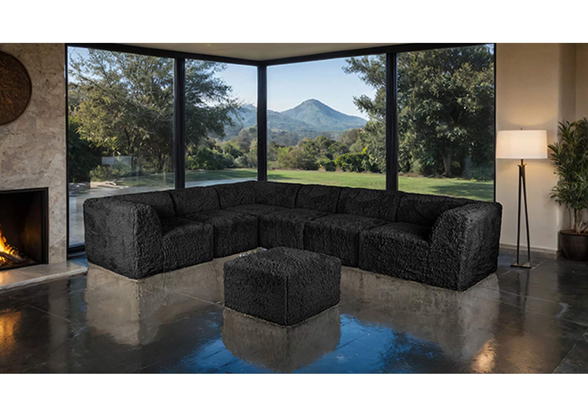 Nappi Large L-Sectional w/ Ottoman (Compressed Foam) image 3