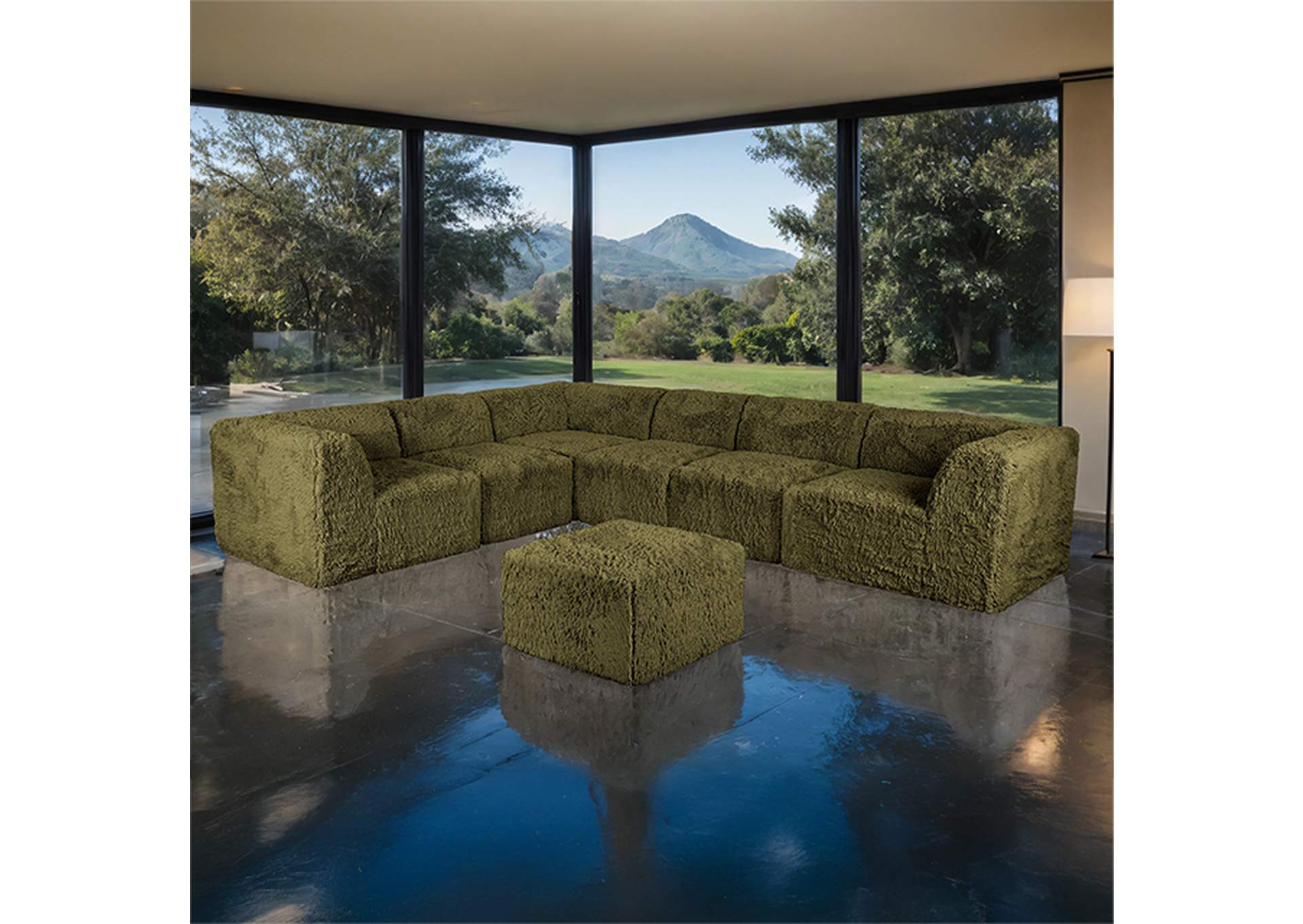 Nappi Large L-Sectional w/ Ottoman (Compressed Foam) image 1