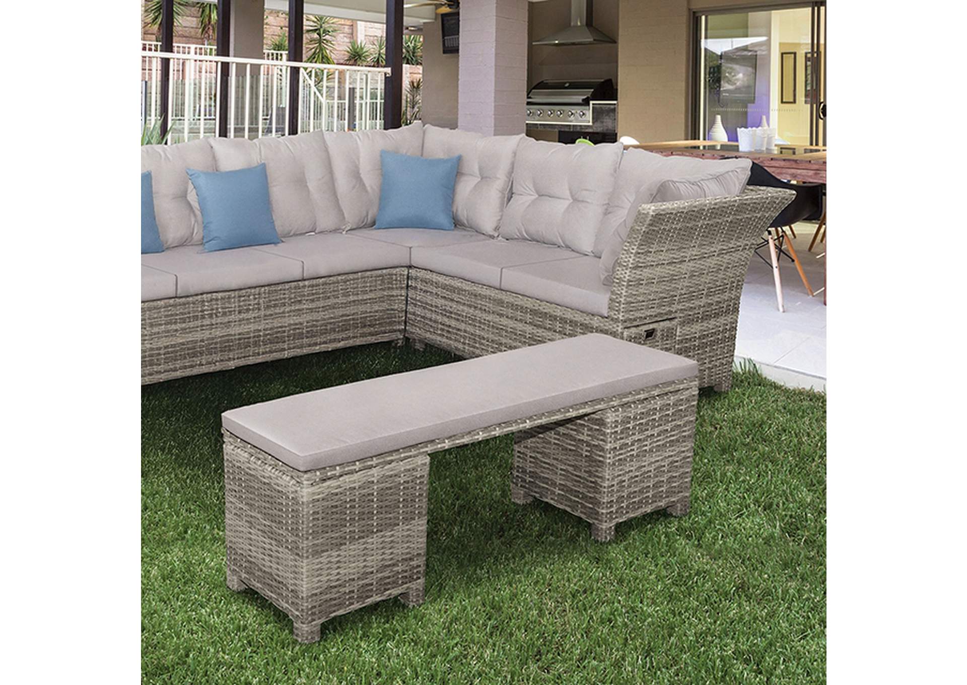 Malia 5 Pc. Sectional Set w/ Bench image 1