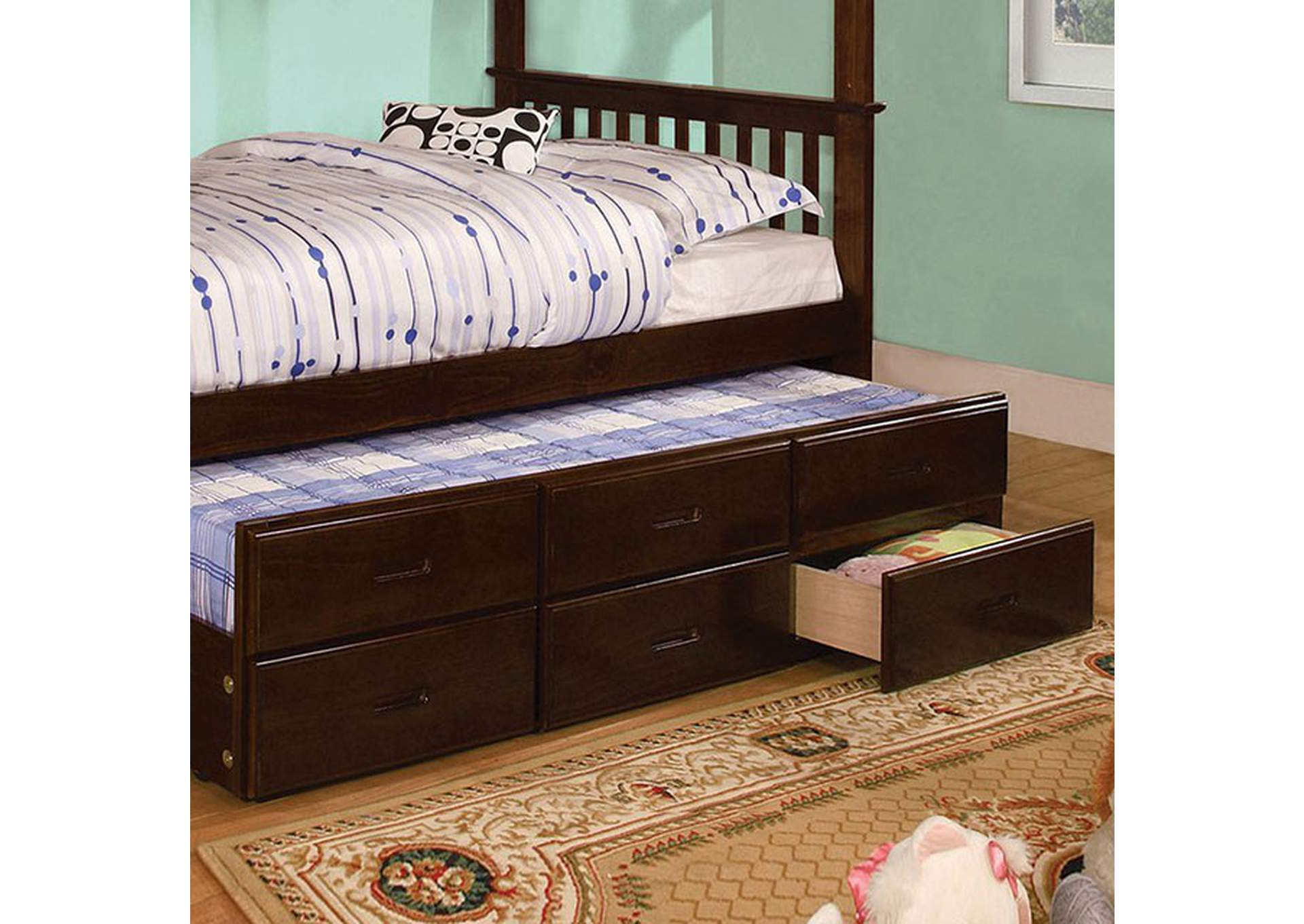 University Twin Trundle w/ 3 Drawers image 1